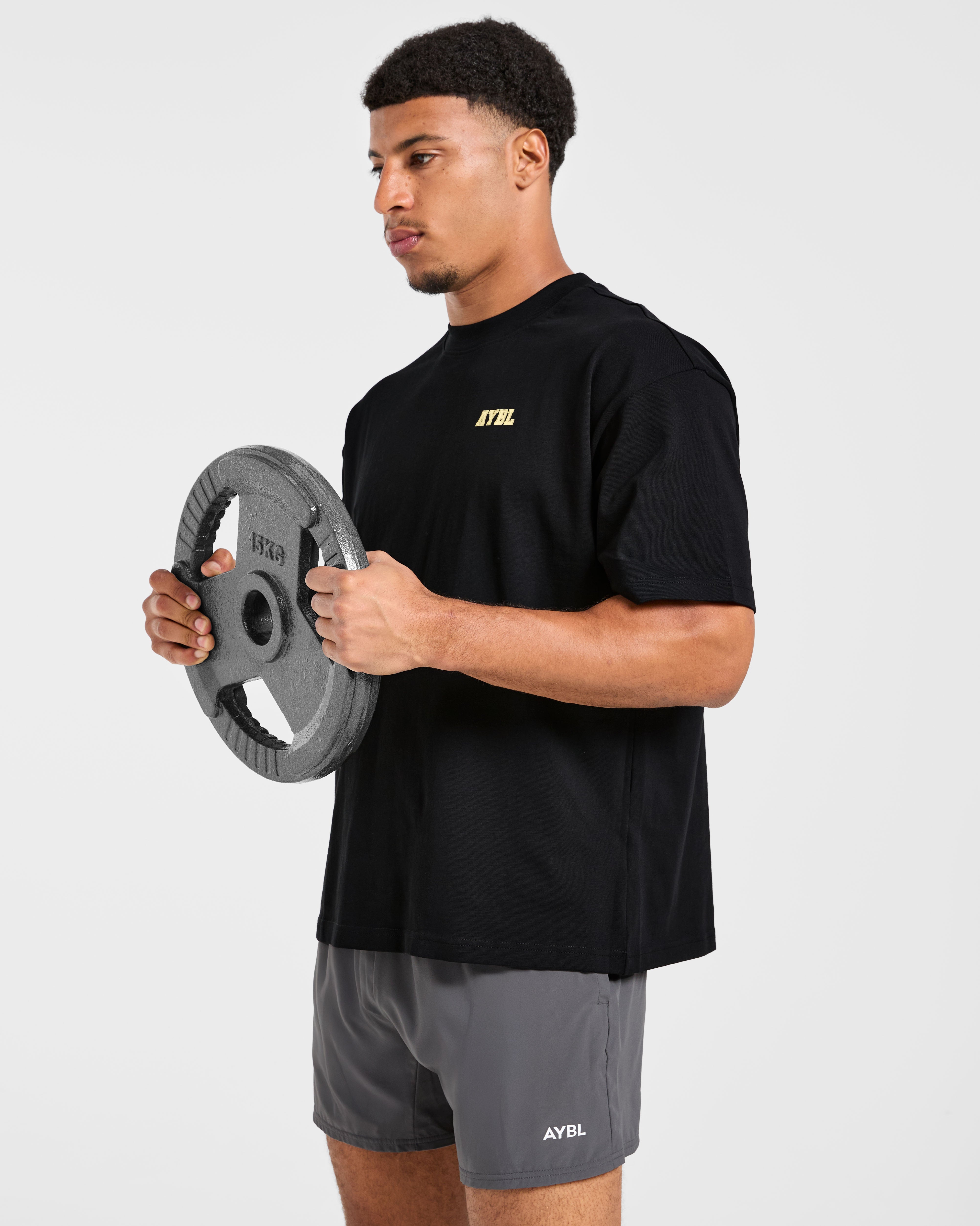 Power In Motion Oversized T Shirt - Noir/Jaune