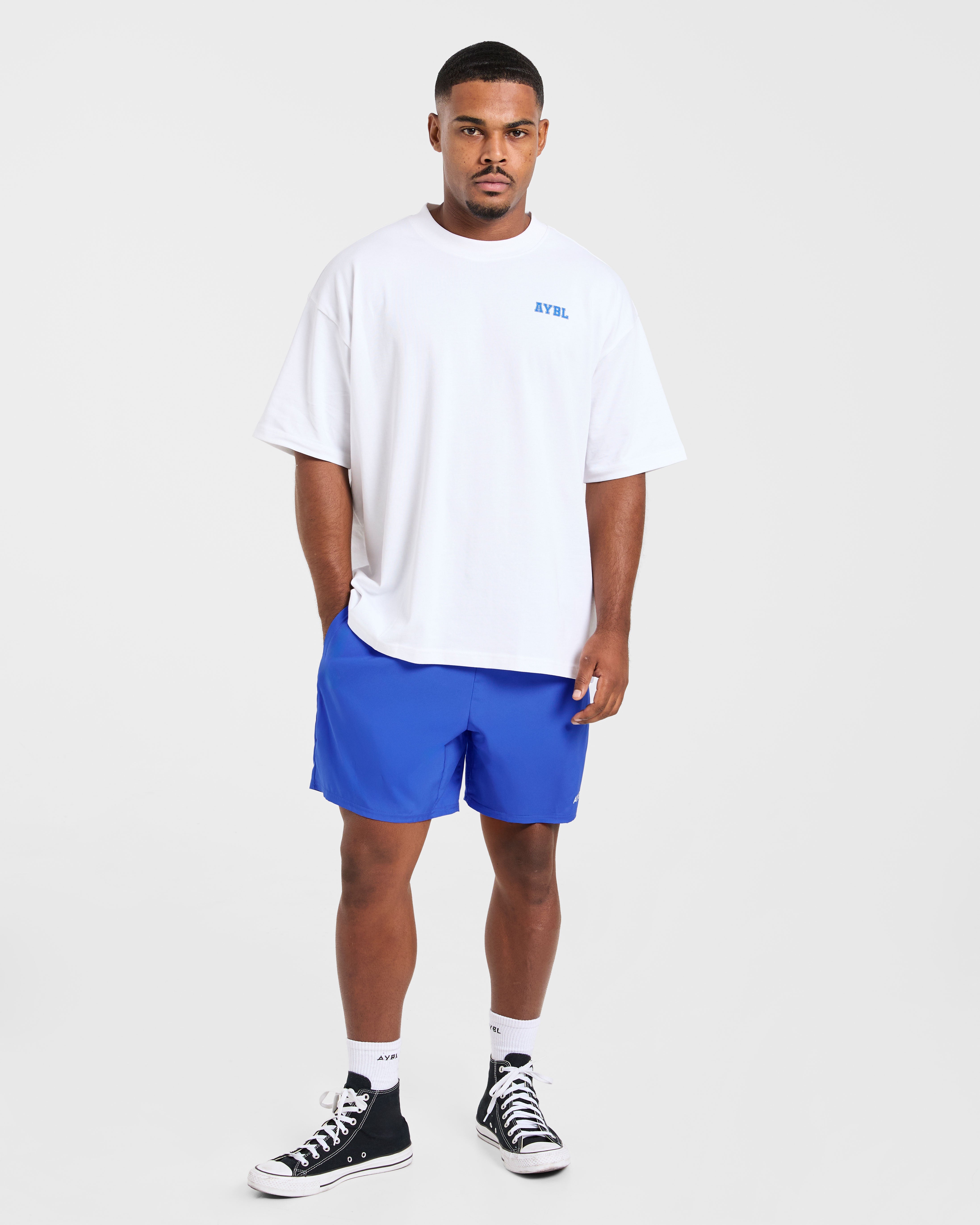 Power In Motion Oversized T Shirt - Blanc
