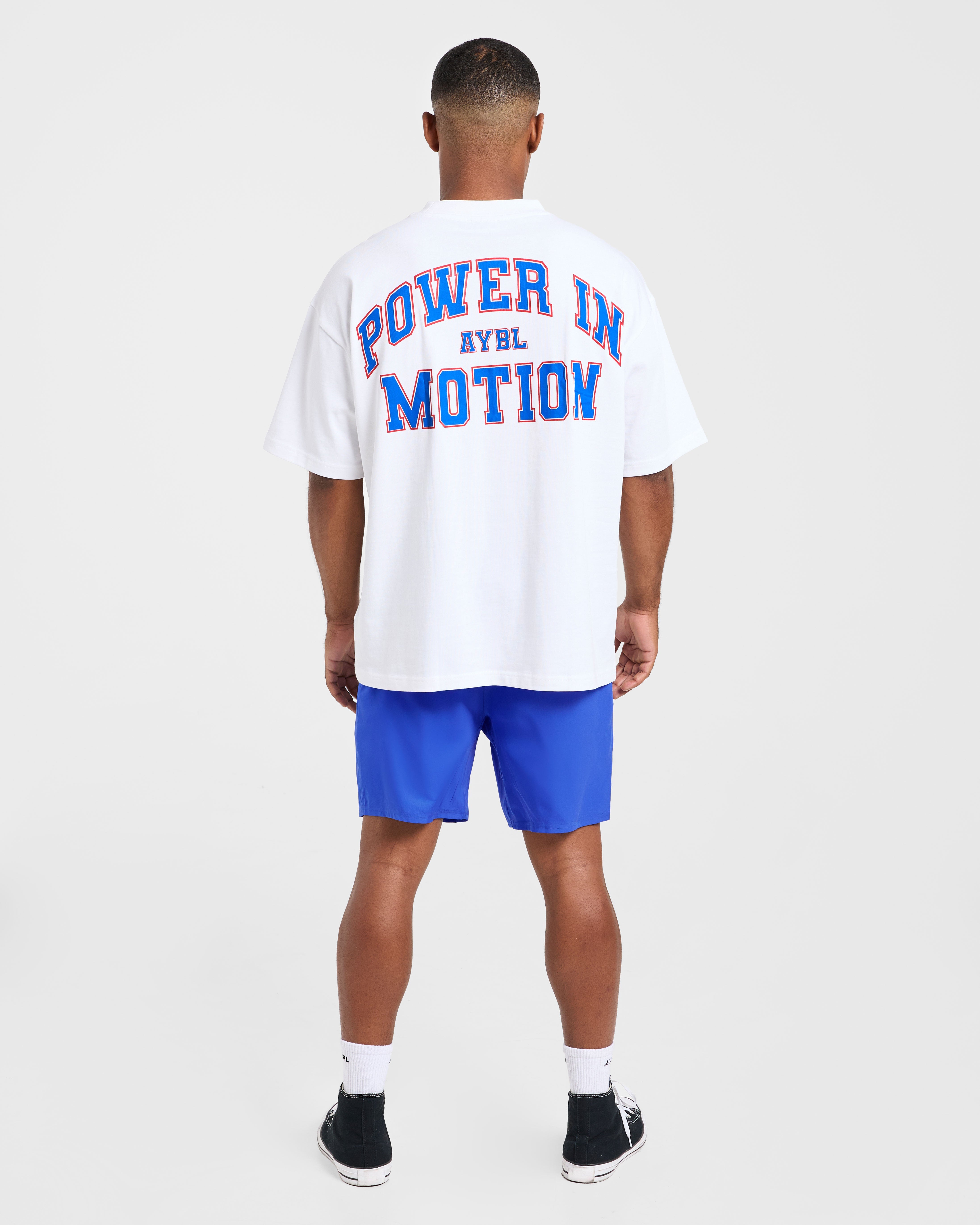 Power In Motion Oversized T Shirt - Blanc