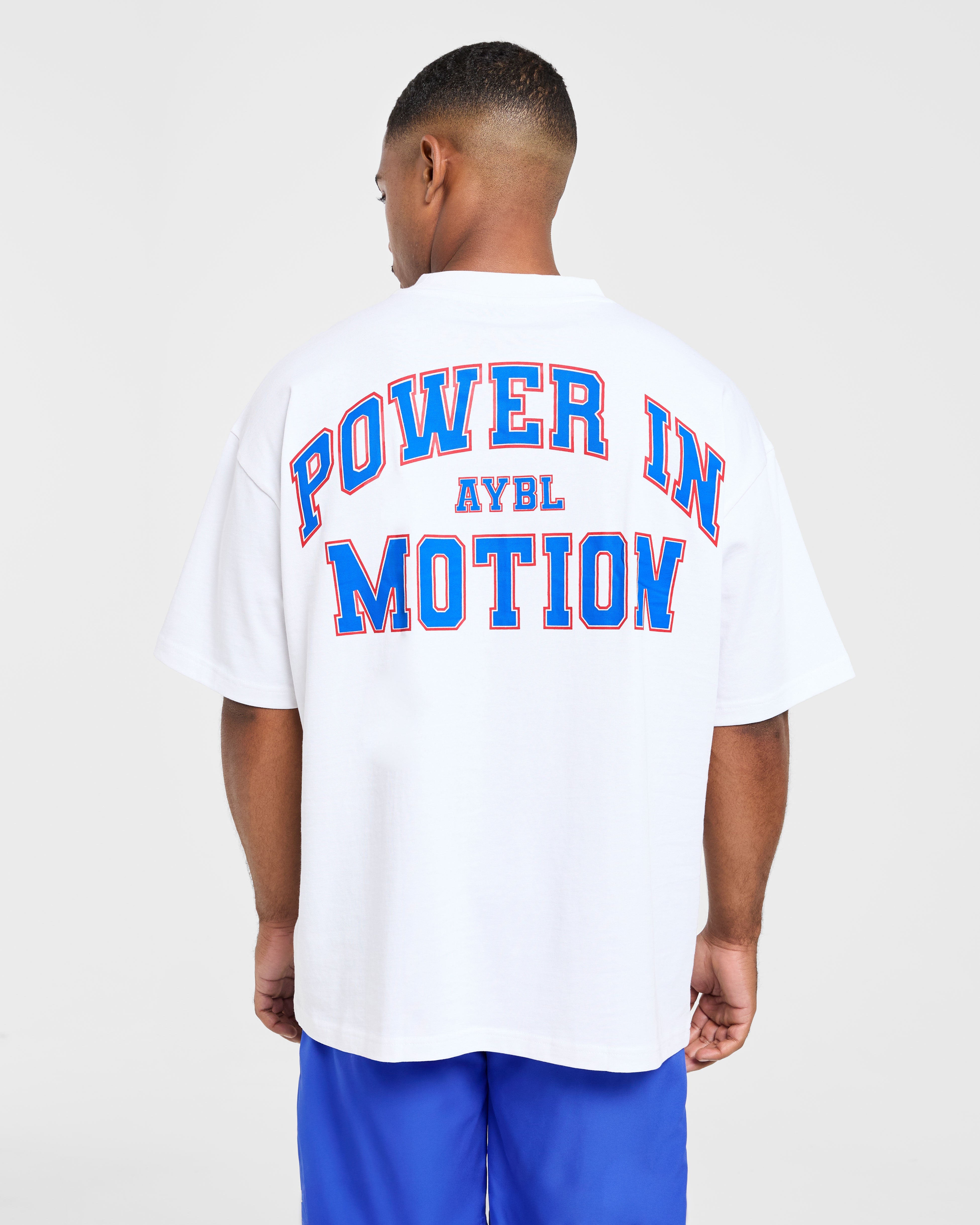 Power In Motion Oversized T Shirt - Blanc