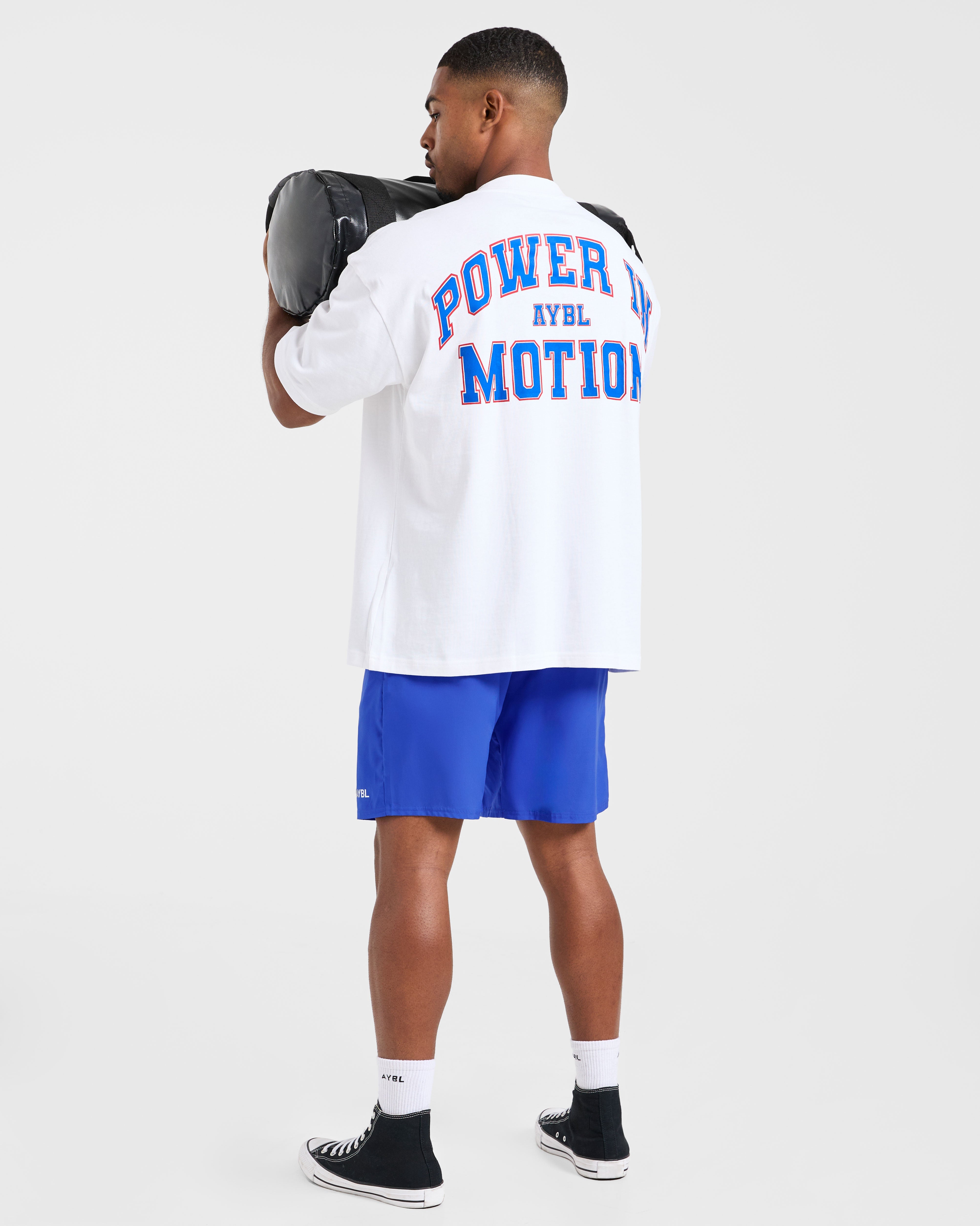 Power In Motion Oversized T Shirt - Blanc