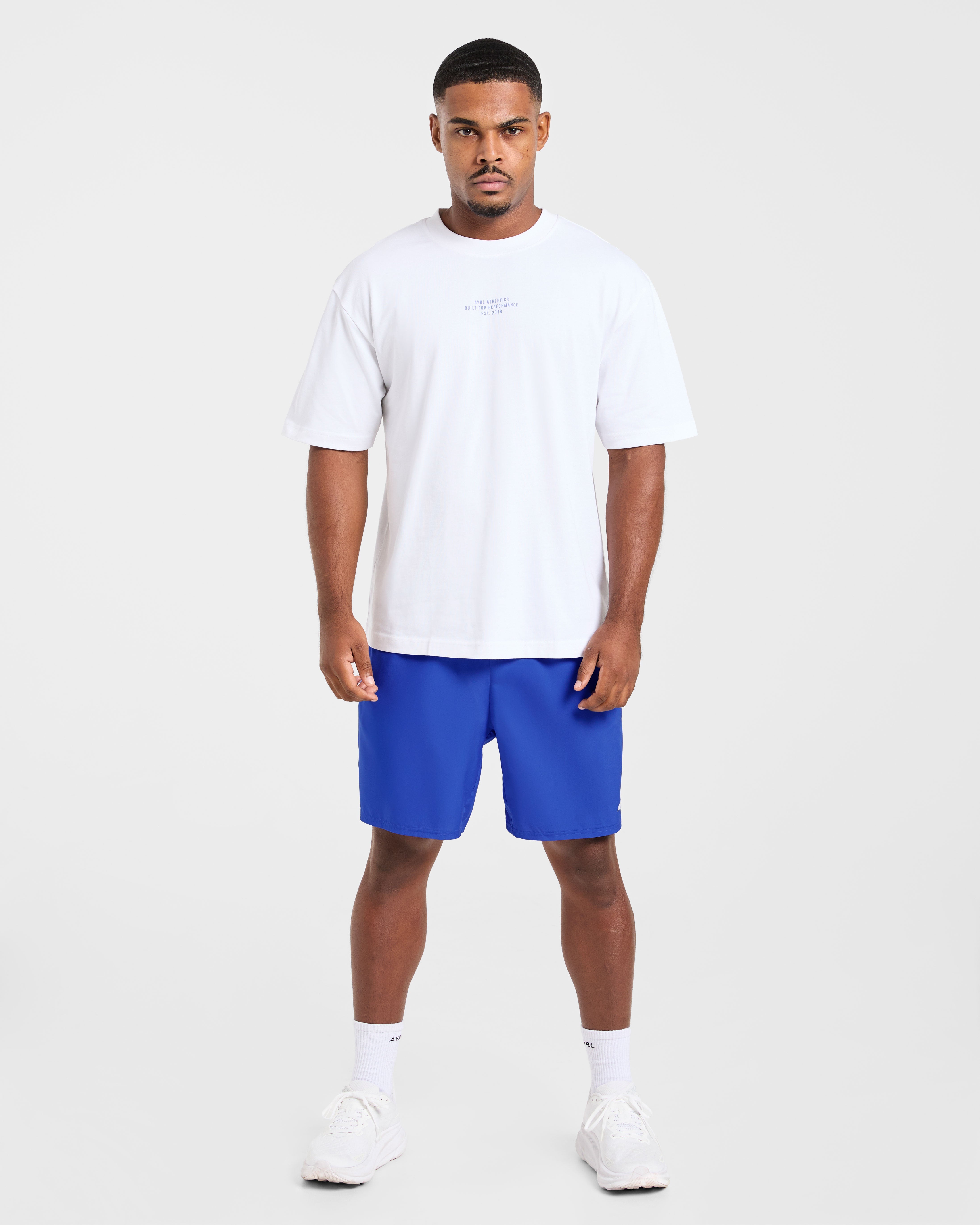 Athletics Performance T Shirt - Blanc/Bleu