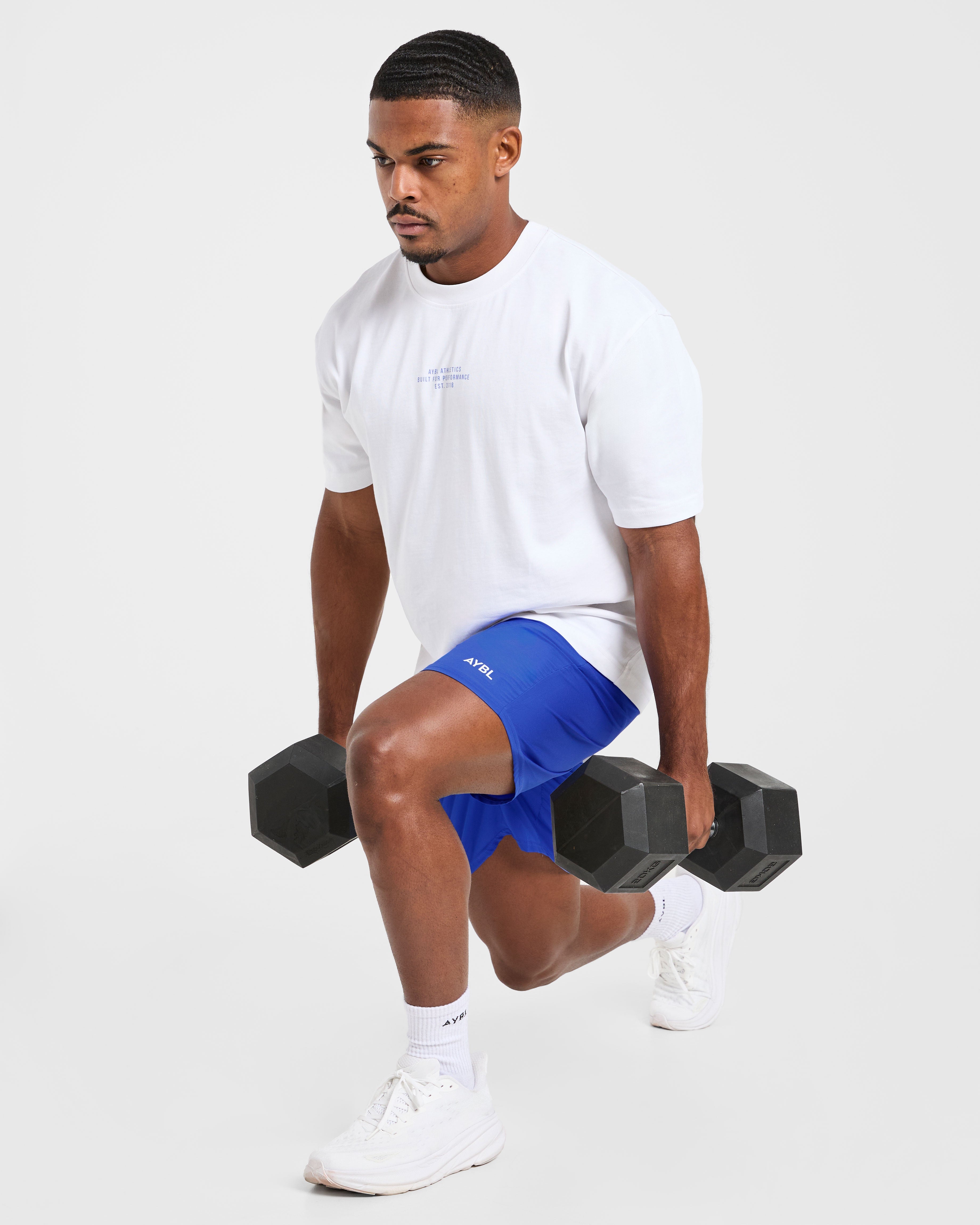 Athletics Performance T Shirt - Blanc/Bleu