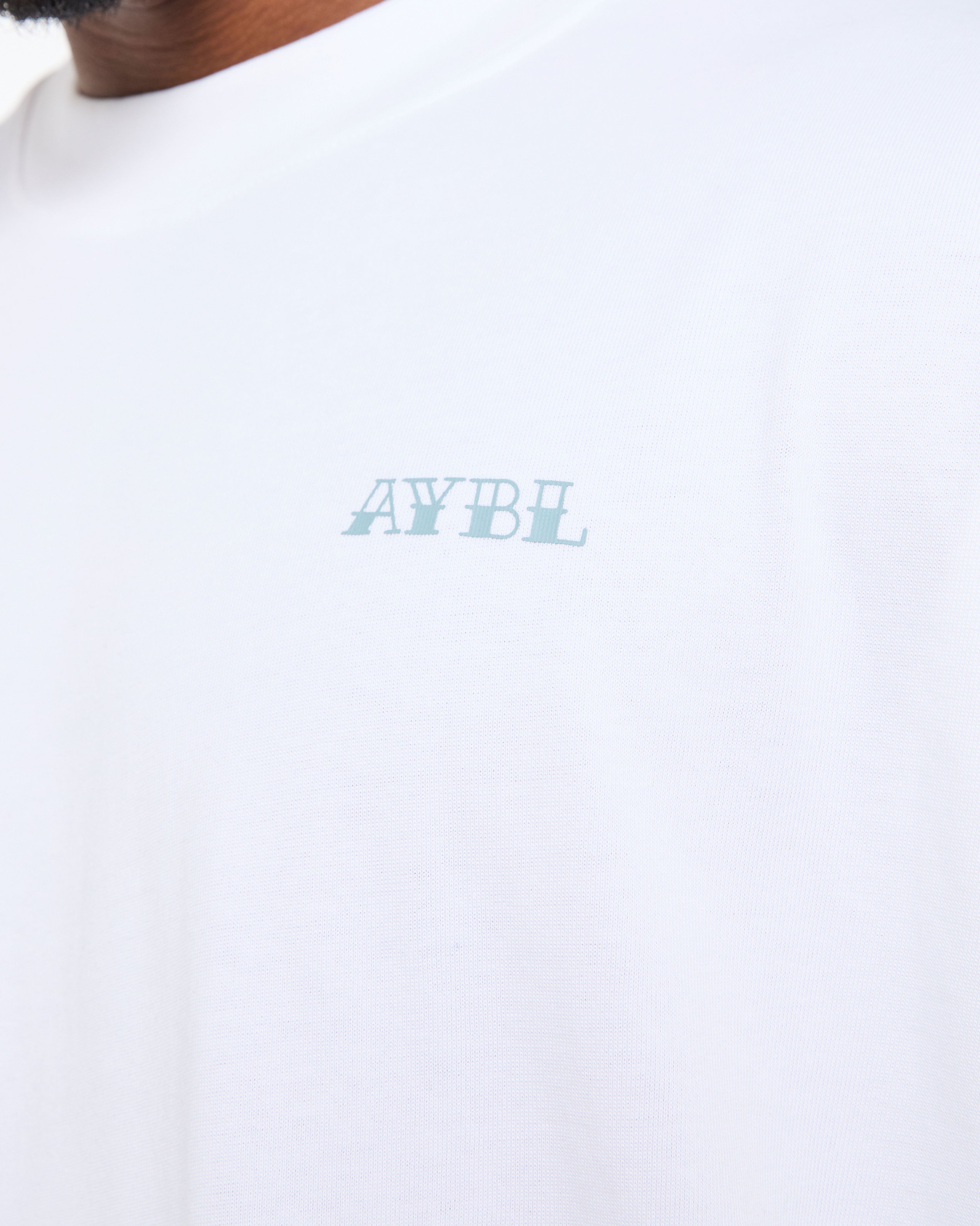 AYBL Strength Club Oversized T Shirt - Blanc/Bleu