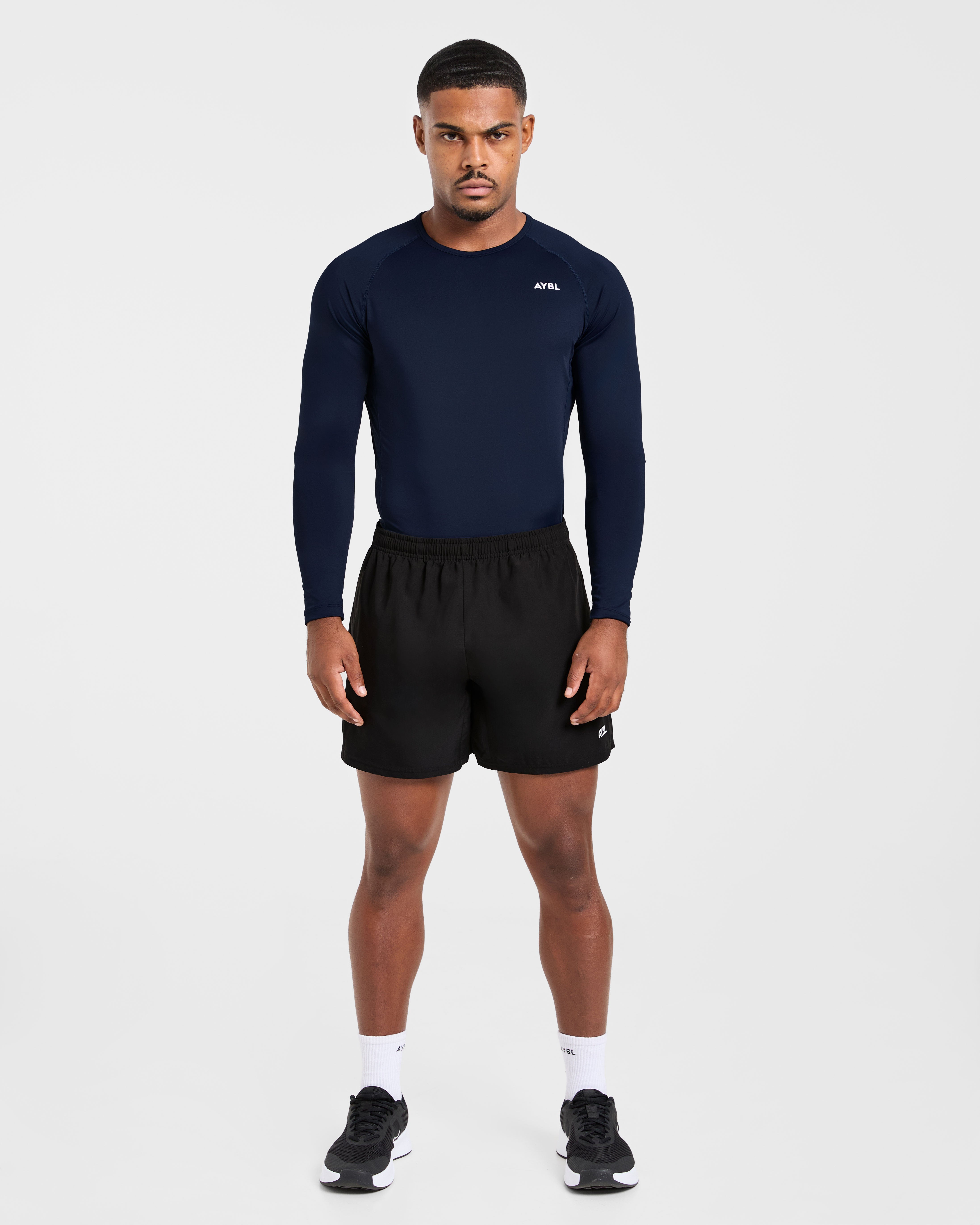 Compression Long Sleeve T Shirt - Navy