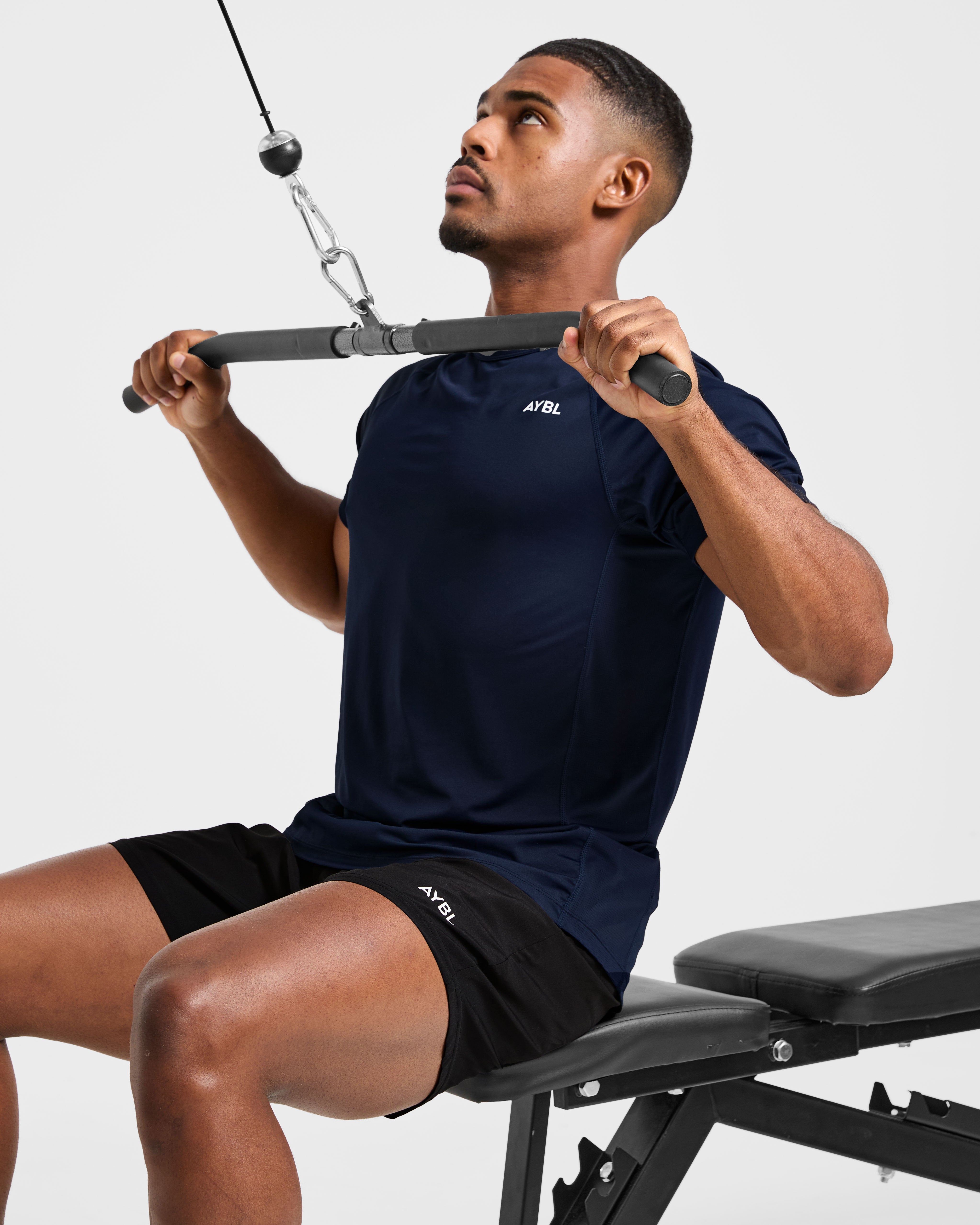 Compression Relaxed T Shirt - Navy