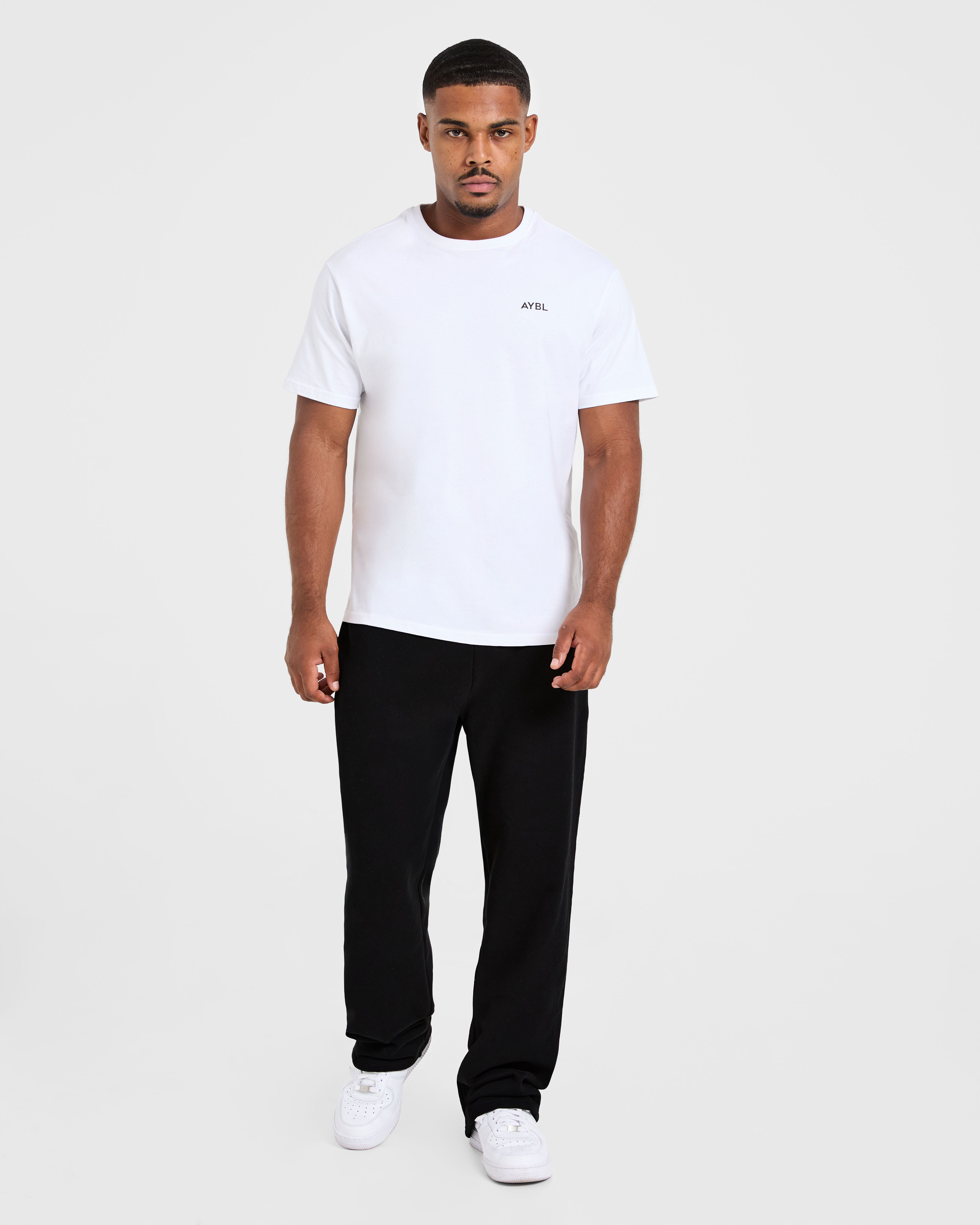 Essential Oversized Straight Leg Joggers - Noir