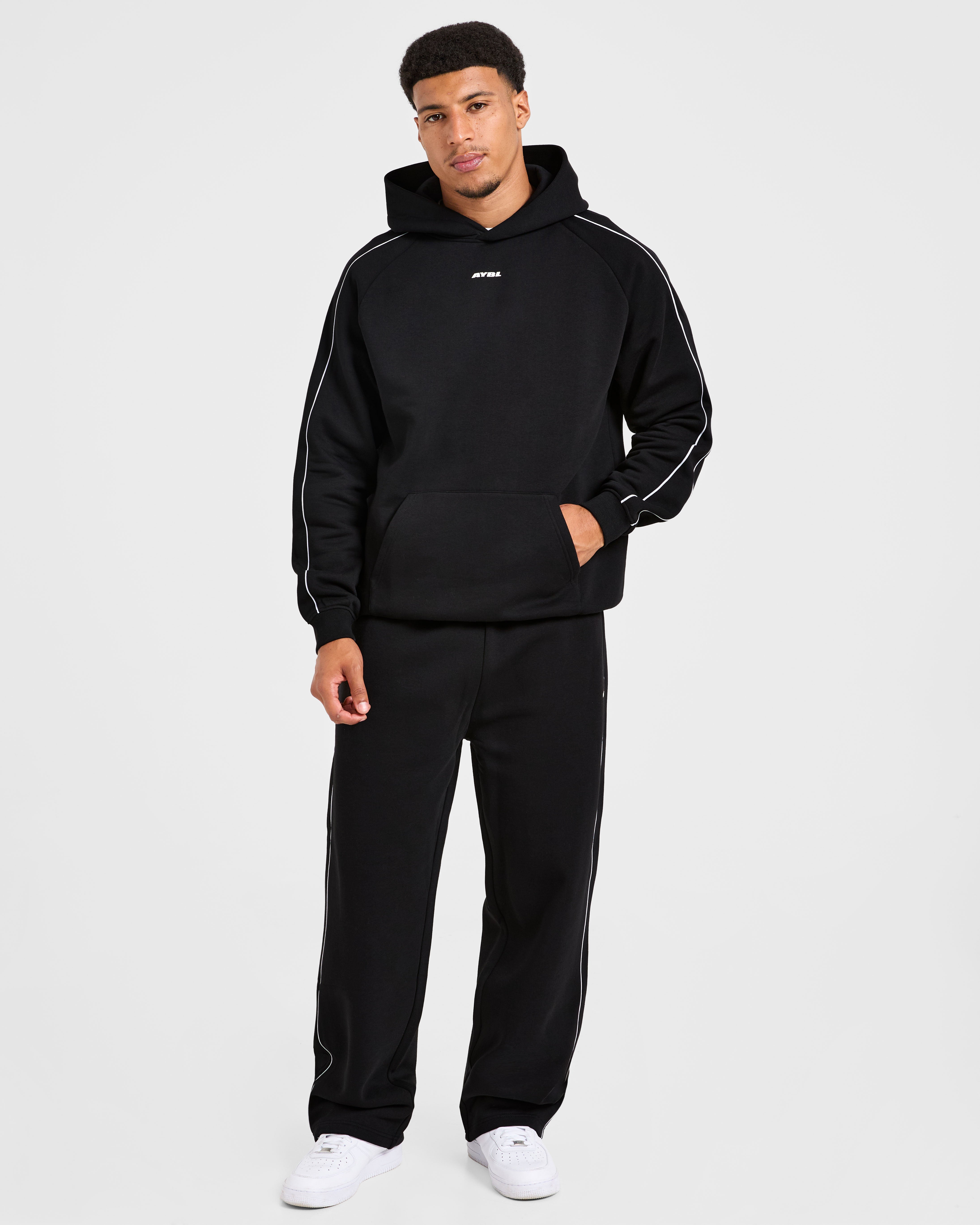 Restore Oversized Straight Leg Joggers - Noir
