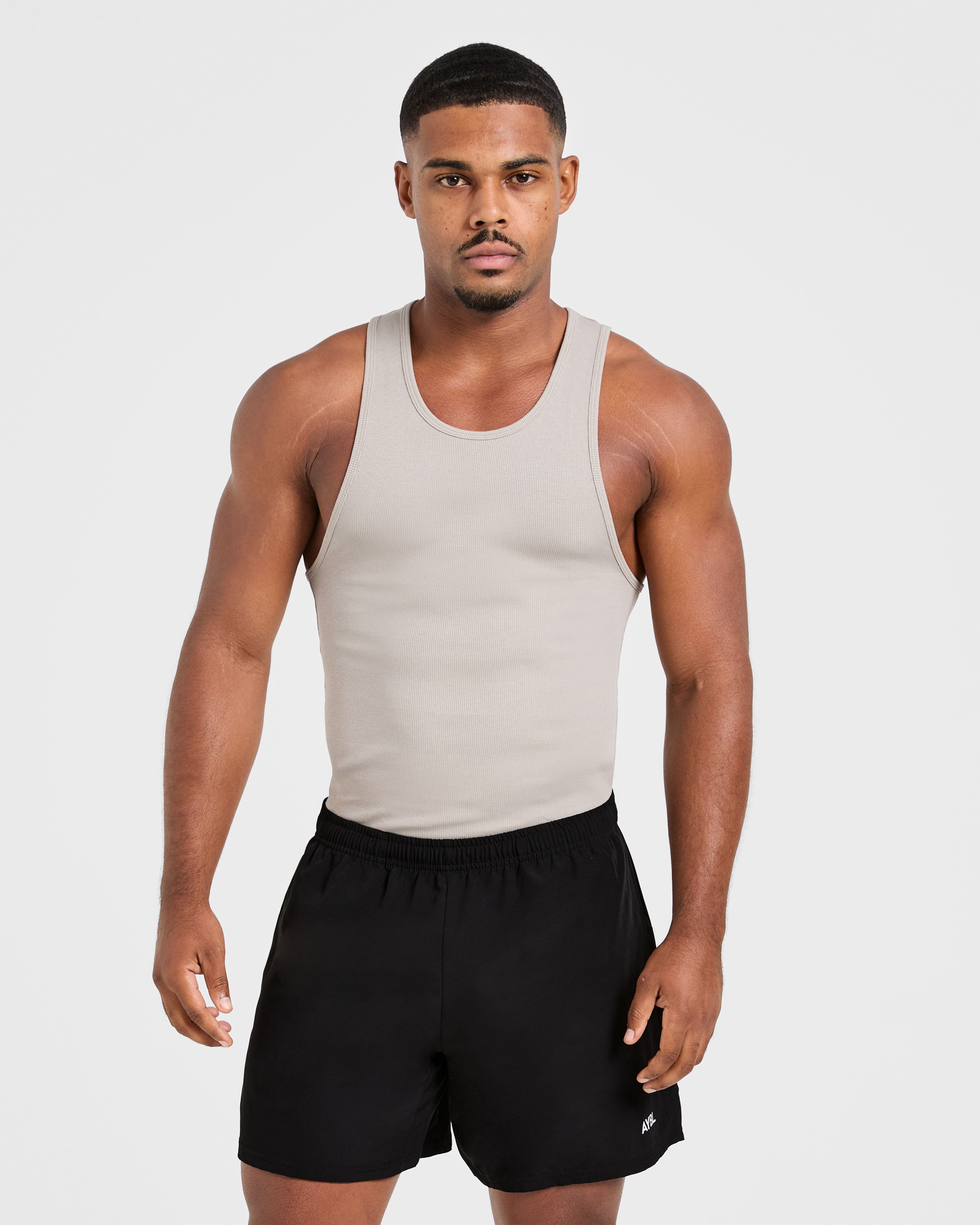 Muscle Ribbed Tank - Cloud Gris