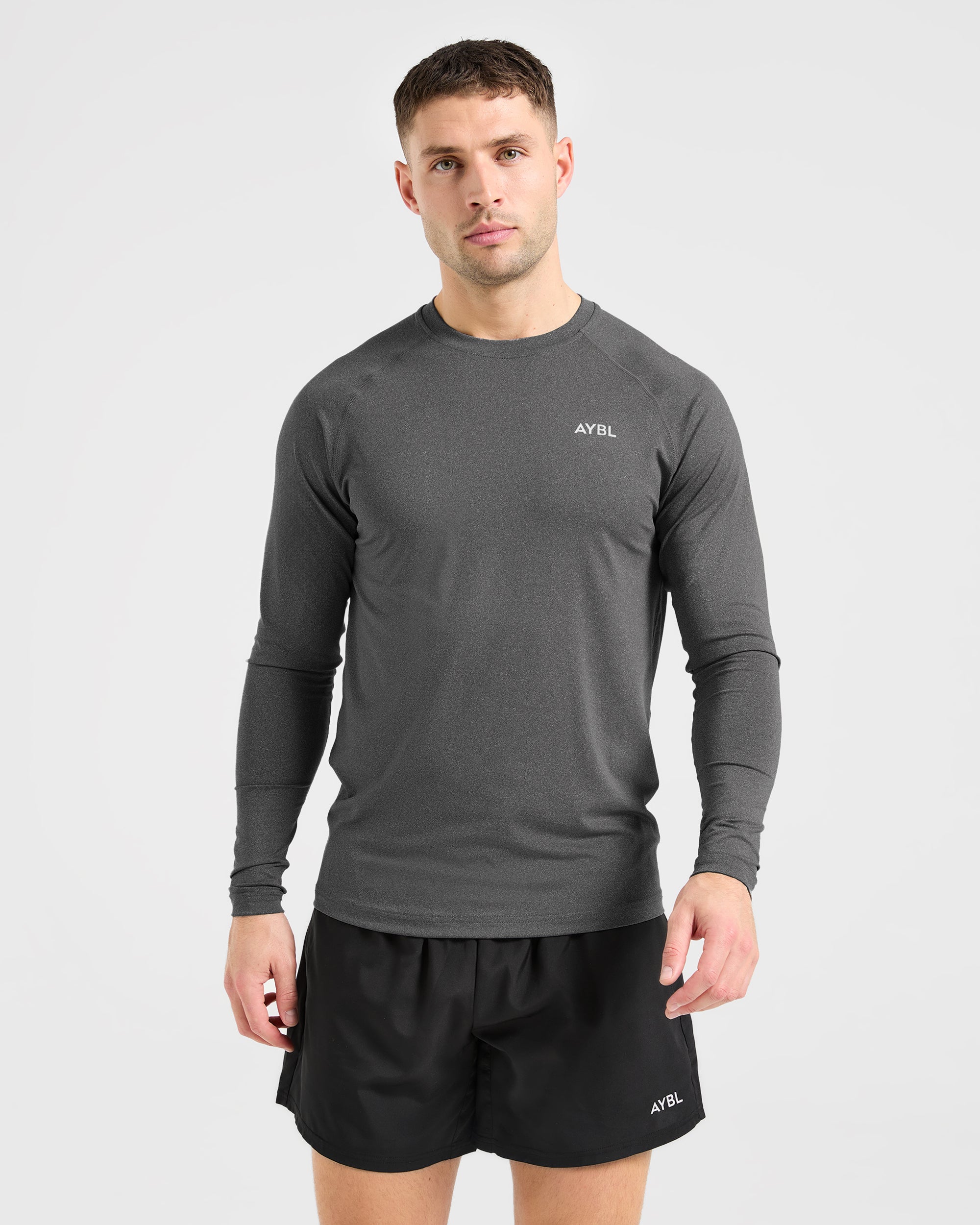 Essential Long Sleeve T Shirt - Gris Marl