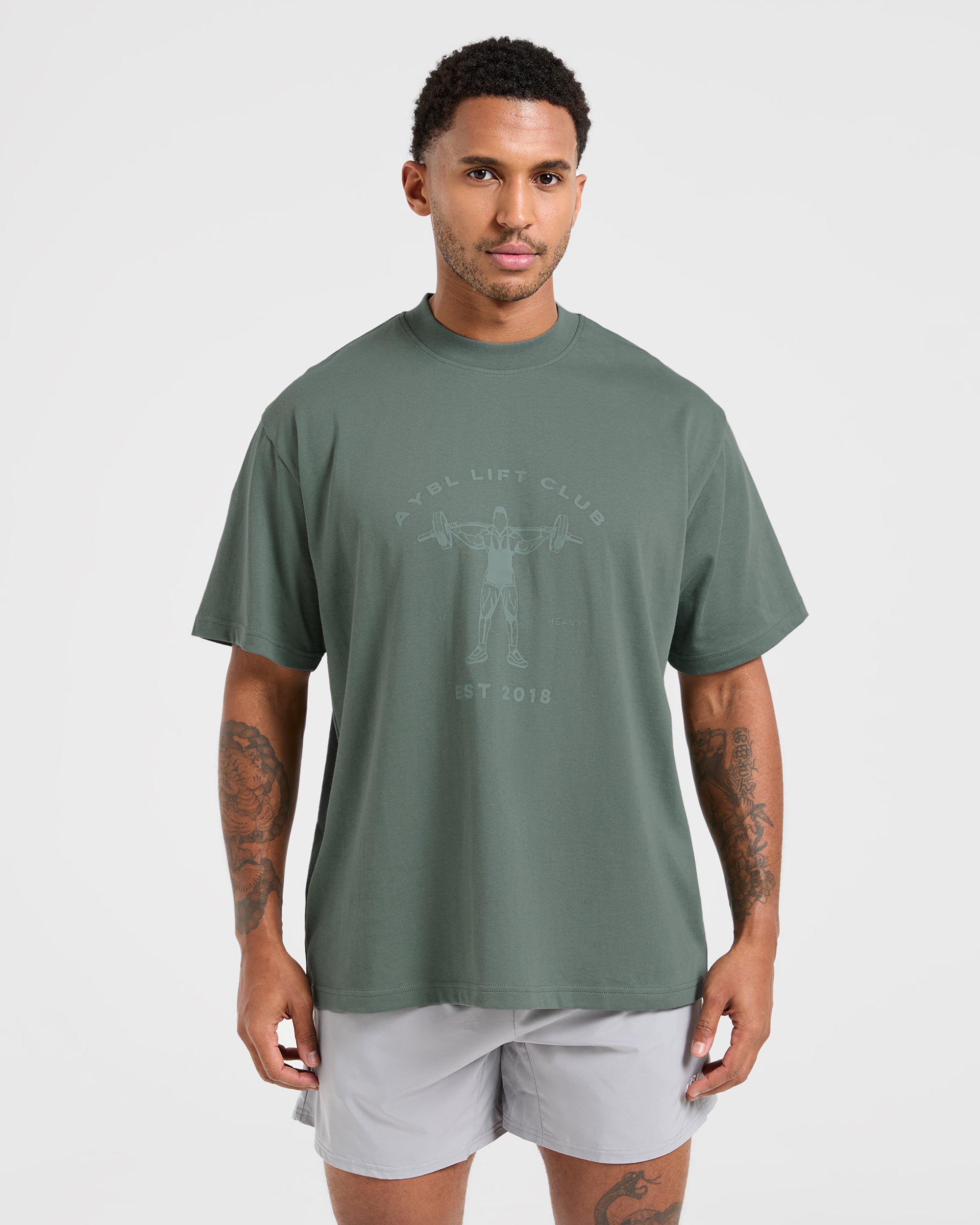 Lift Club Oversized T Shirt - Vintage Sage