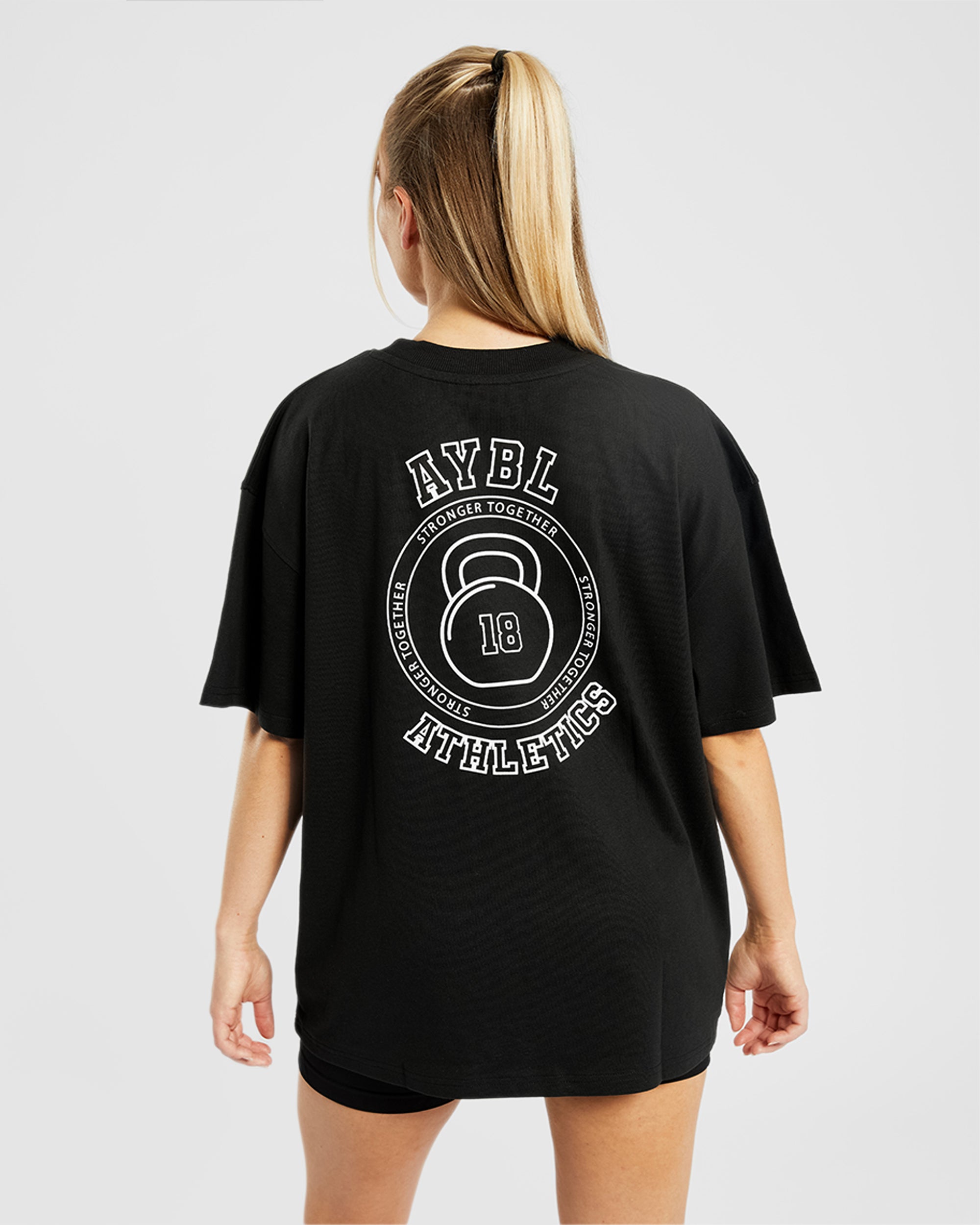 Athletics Kettlebell Oversized T Shirt - Noir