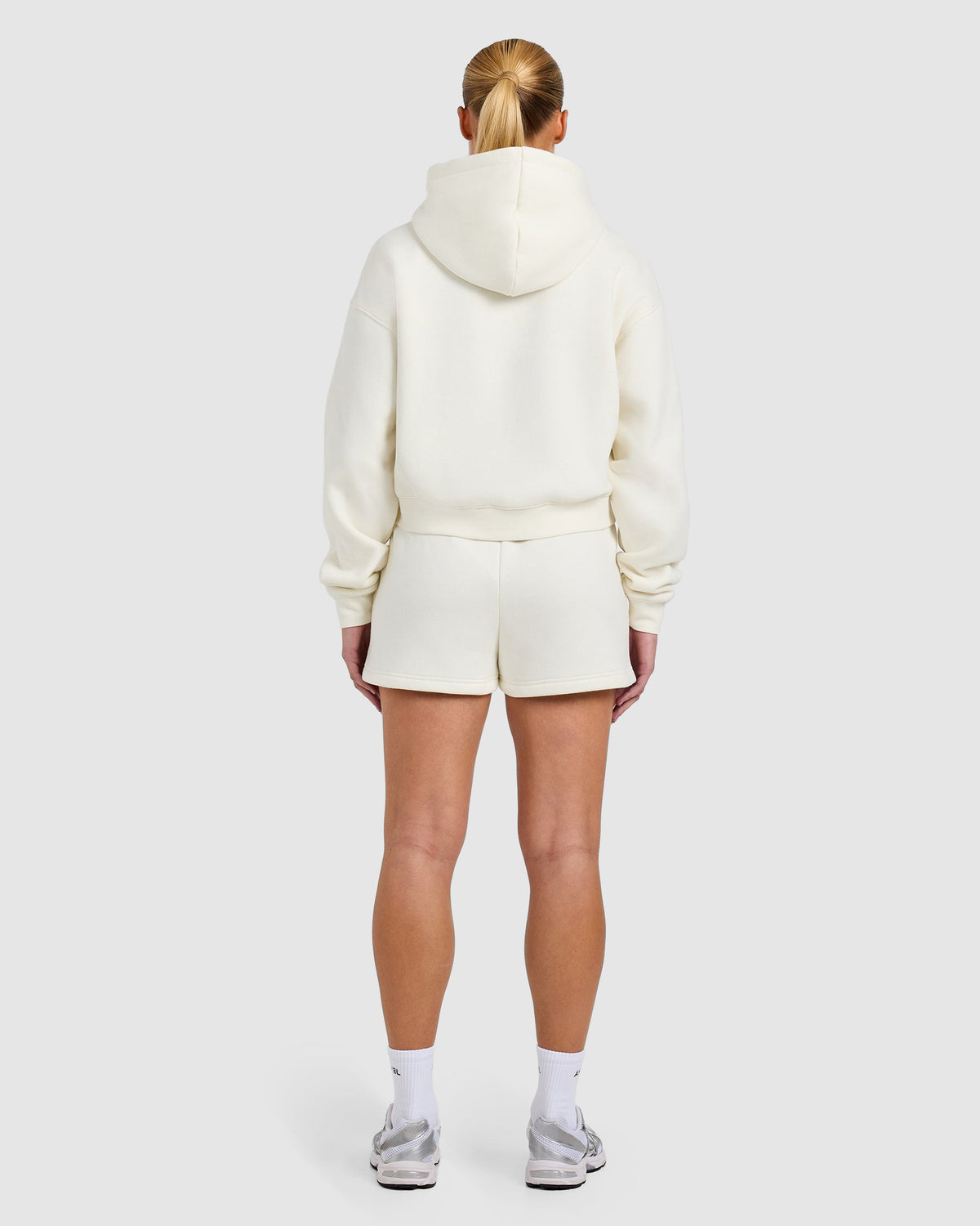 Varsity 2.0 Boxy Zip Up Hoodie - Off Blanc