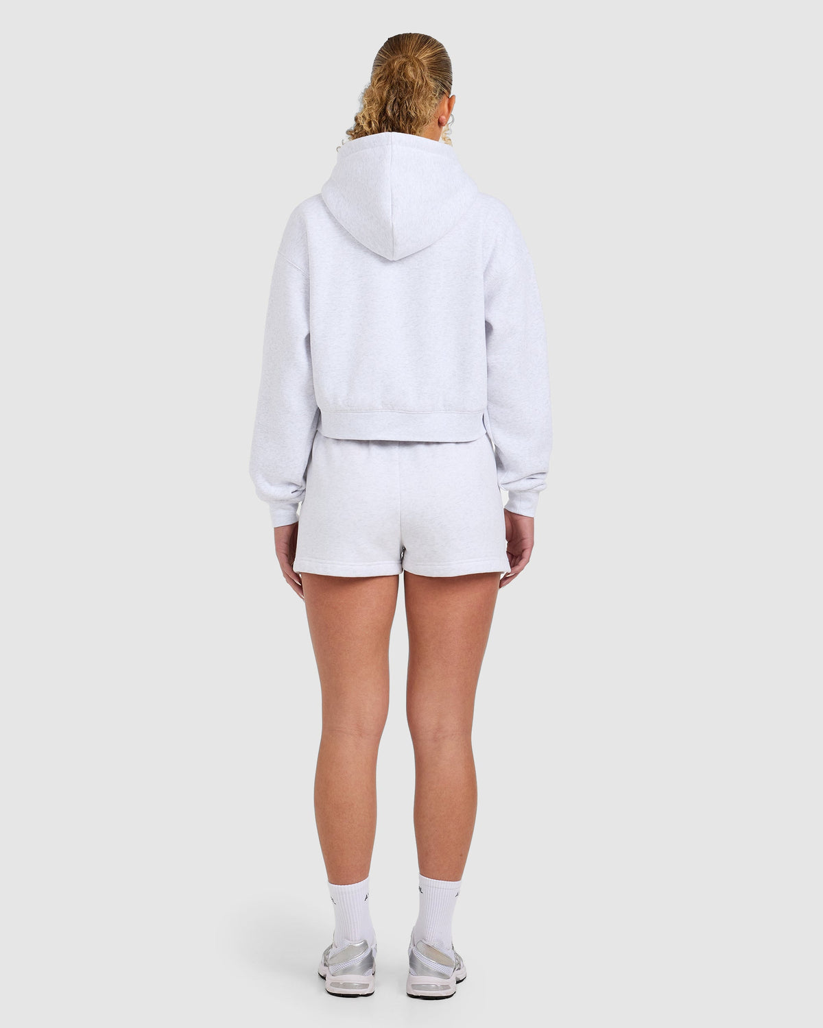 Varsity 2.0 Boxy Zip Up Hoodie - Heather Gris