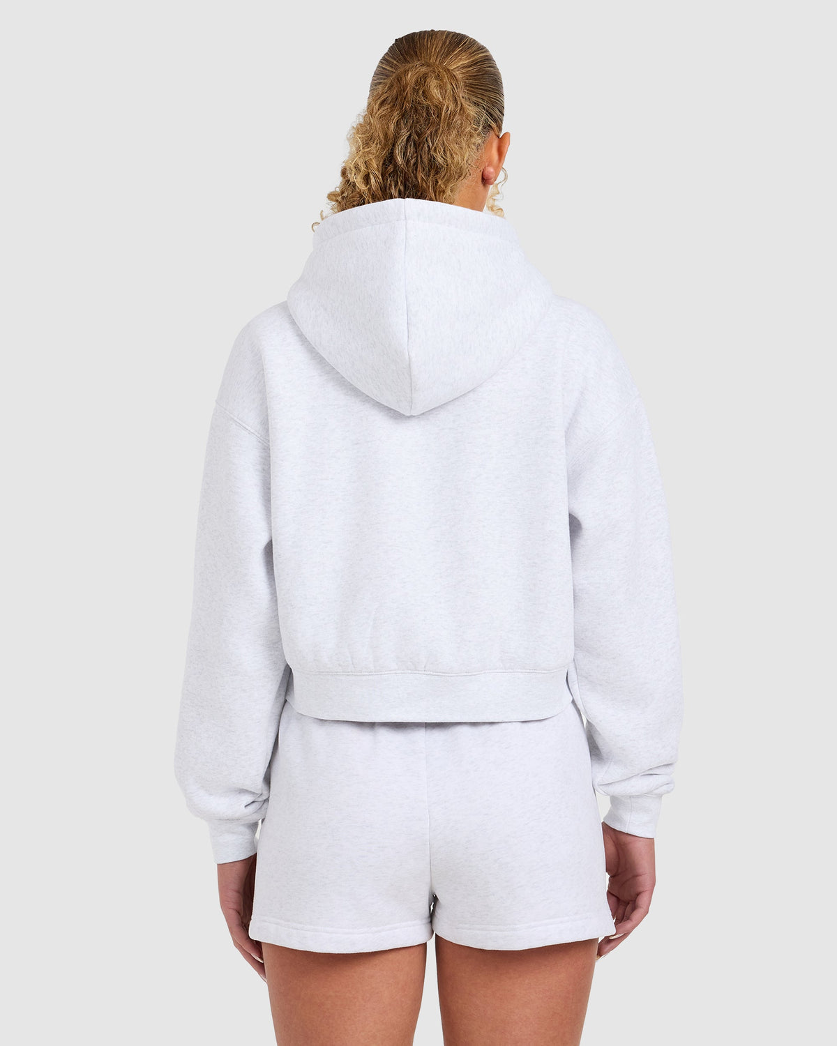 Varsity 2.0 Boxy Zip Up Hoodie - Heather Gris
