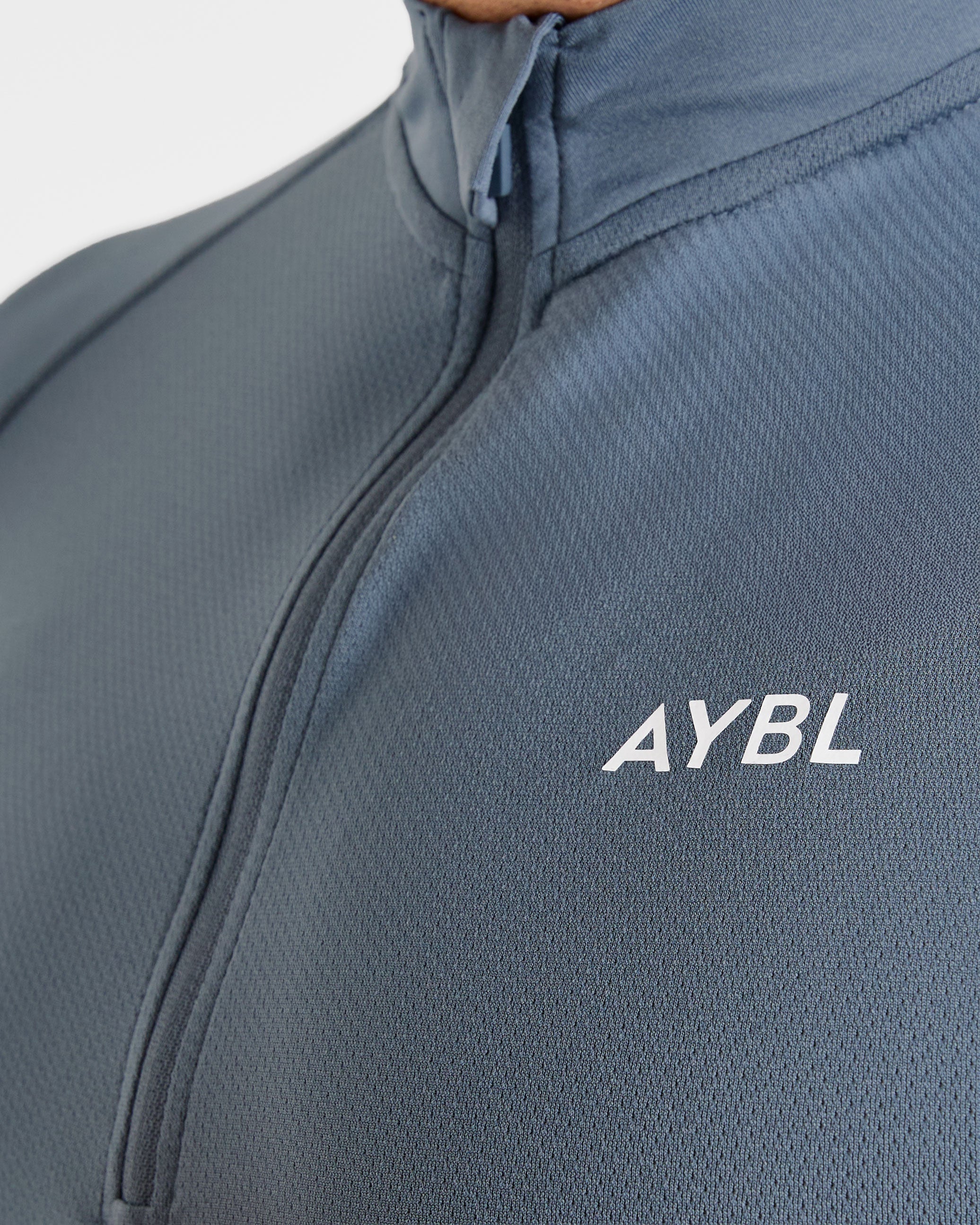 Essential Seamless 1/4 Zip Pullover  - Slate Bleu