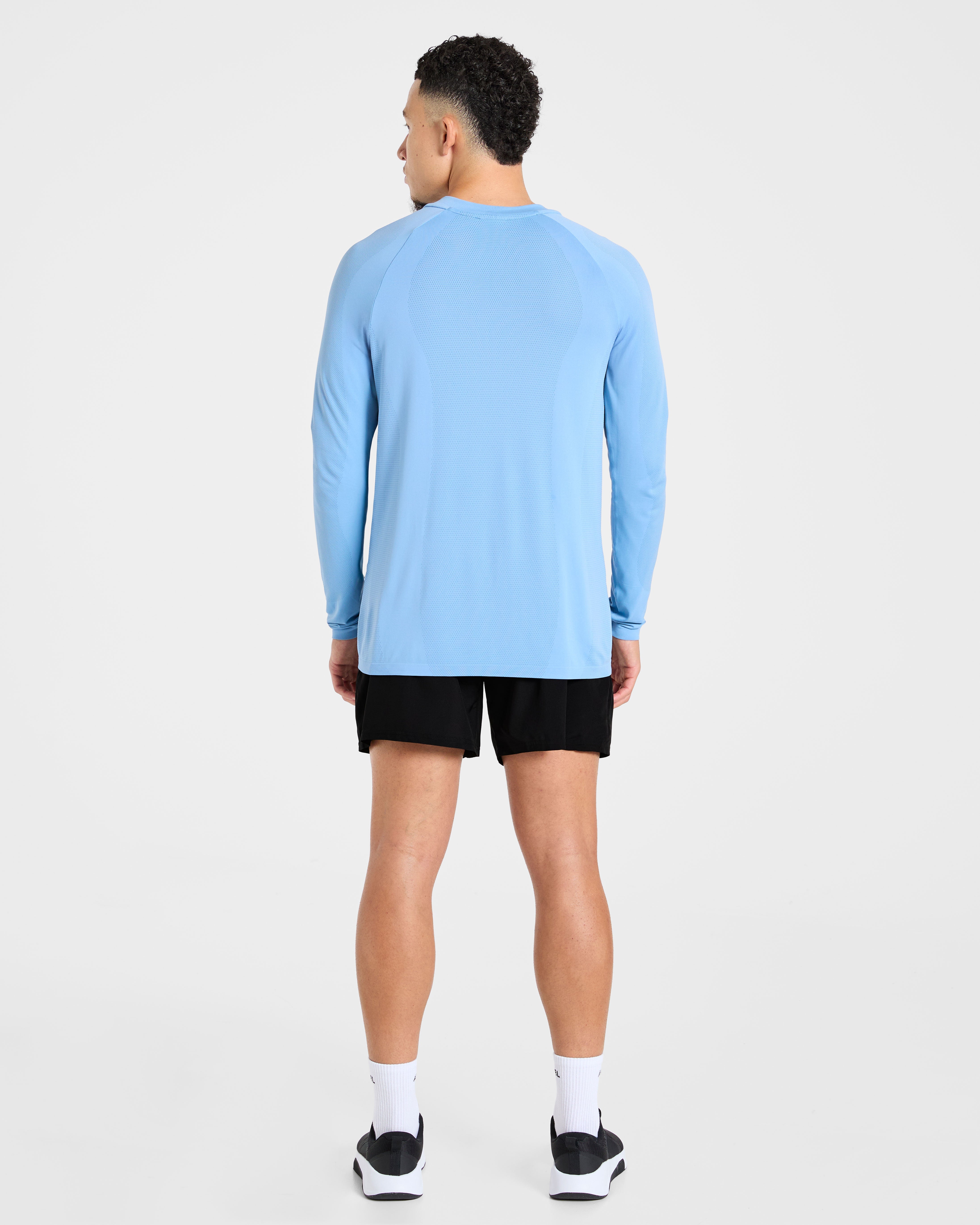 Attain Seamless Long Sleeve T Shirt - Sports Bleu