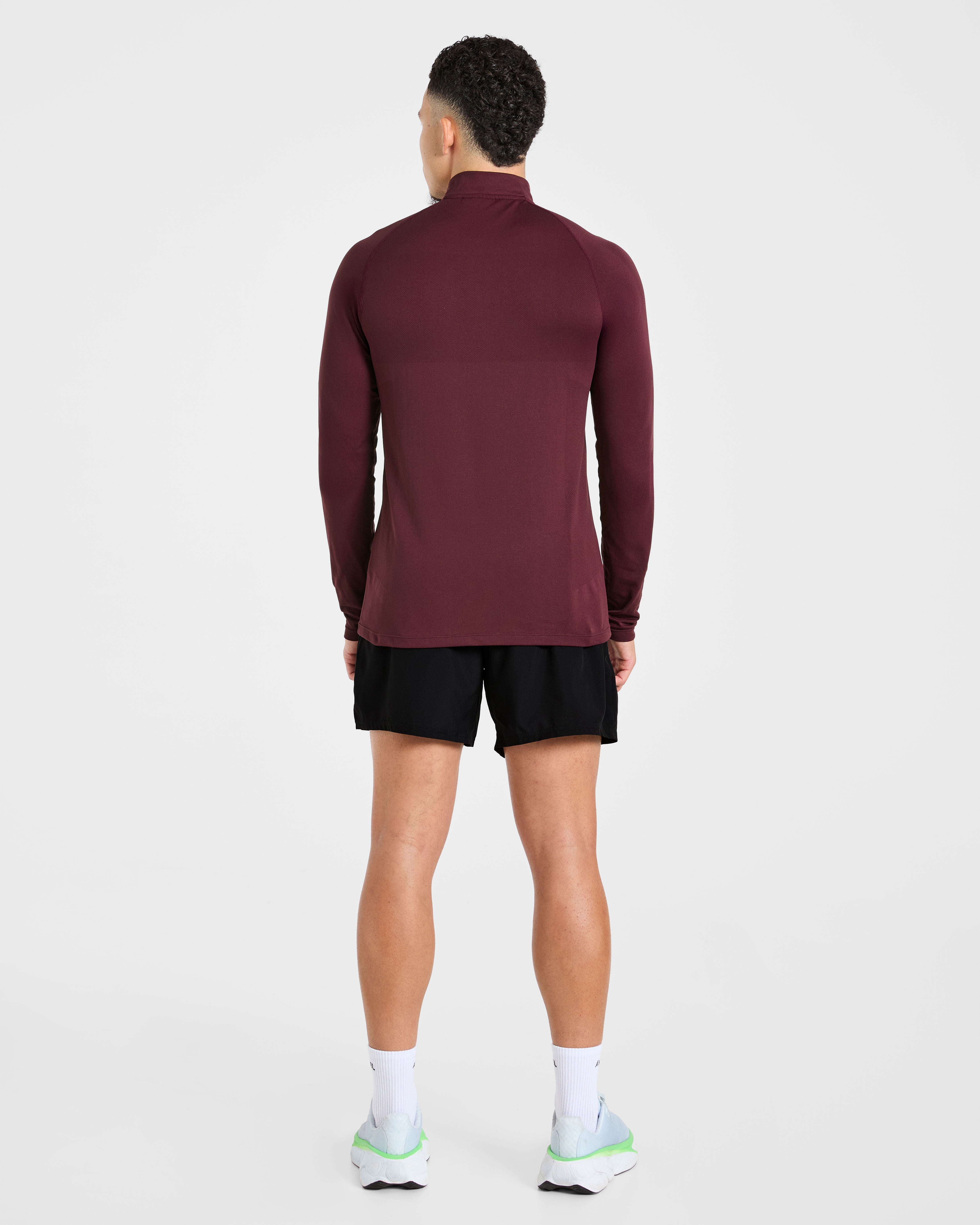 Essential Seamless 1/4 Zip Pullover  - Dusty Plum