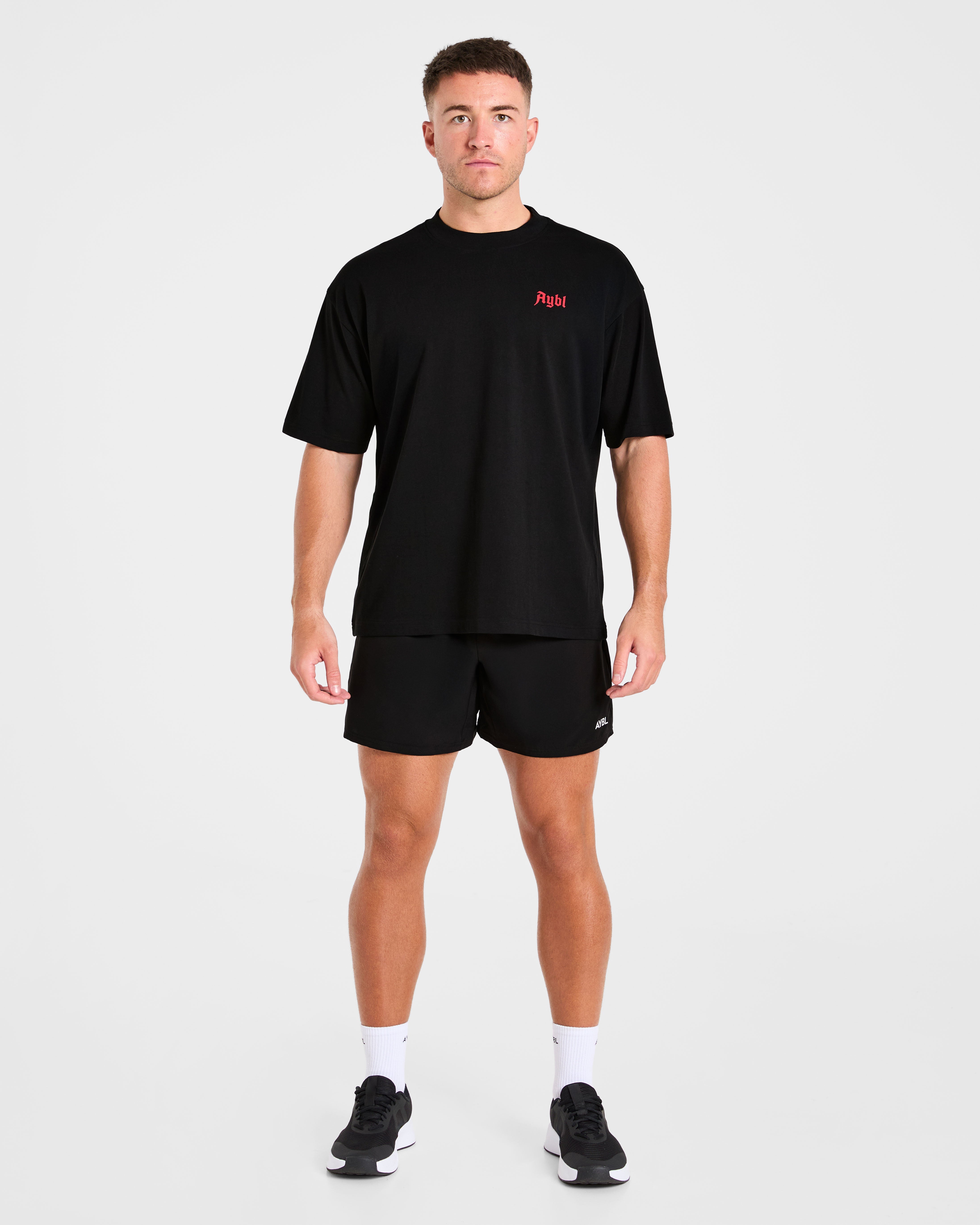 Built for Lifters Oversized T Shirt - Noir/Rouge
