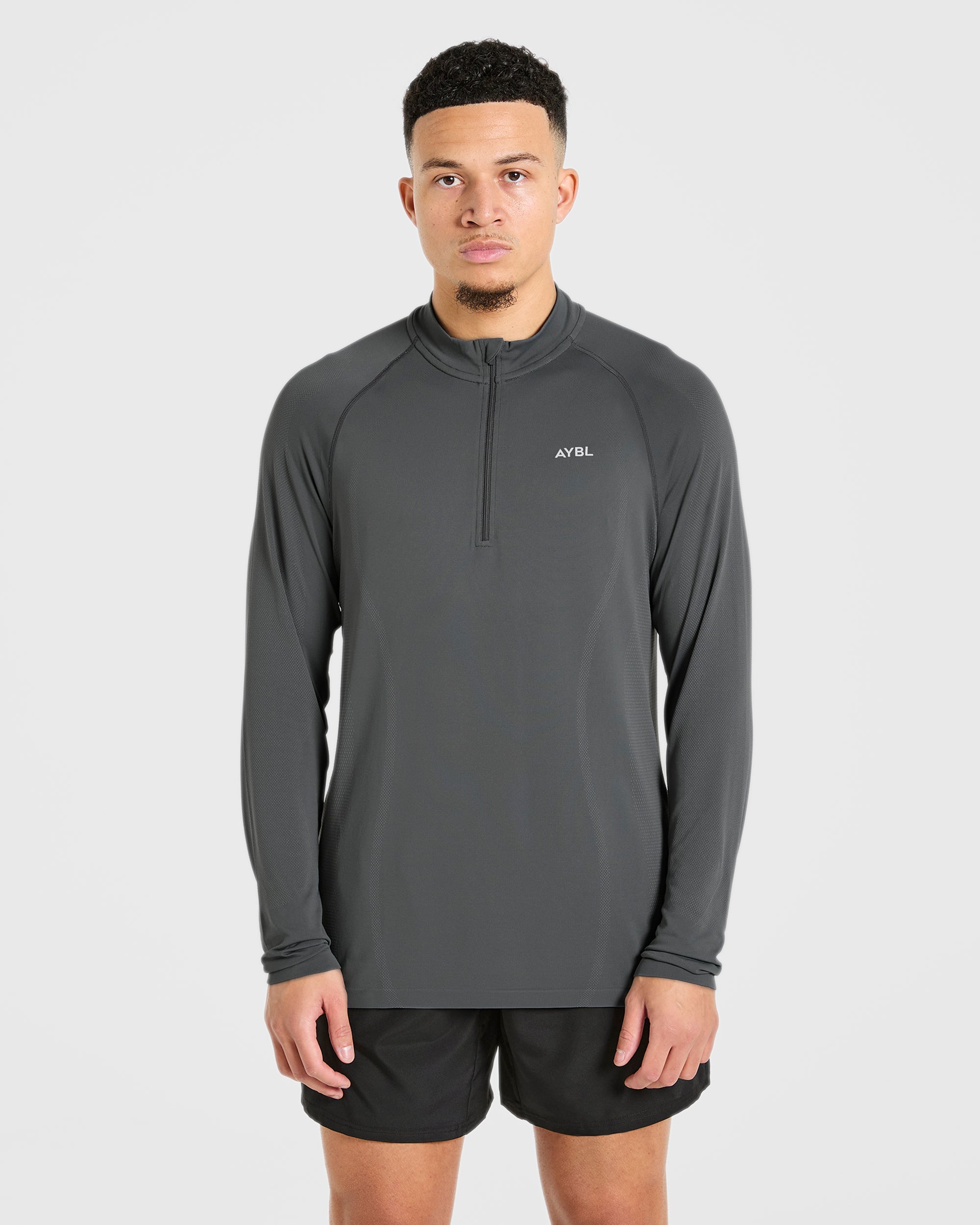 Attain Seamless 1/2 Zip Pullover - Storm Gris