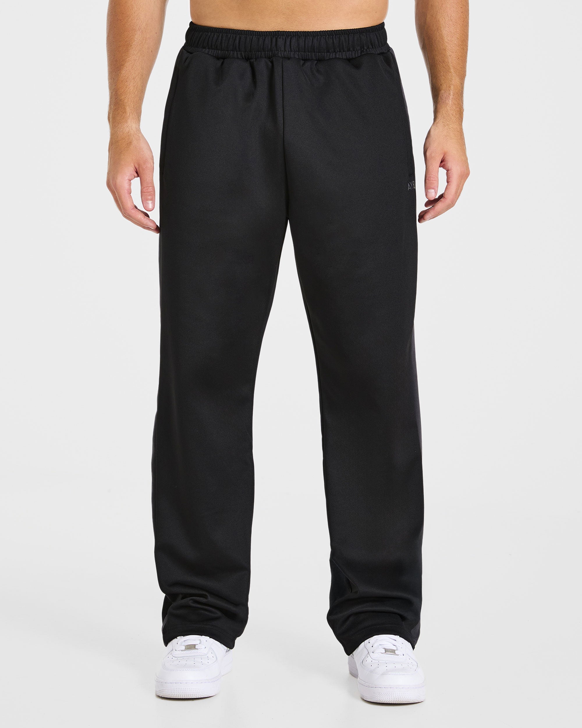 Classic Track Straight Leg Joggers - Noir/Charcoal