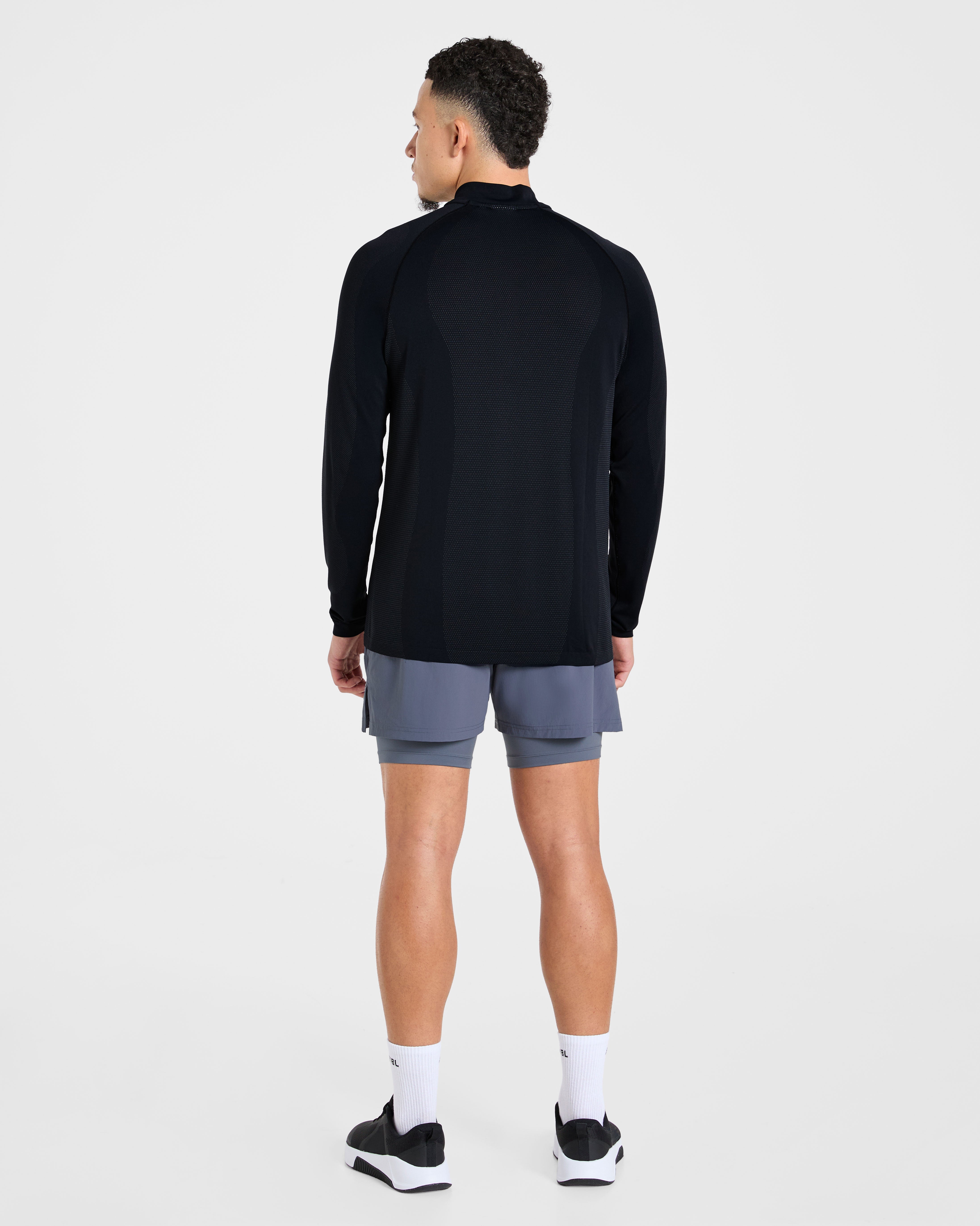 Attain Seamless 1/2 Zip Pullover - Noir