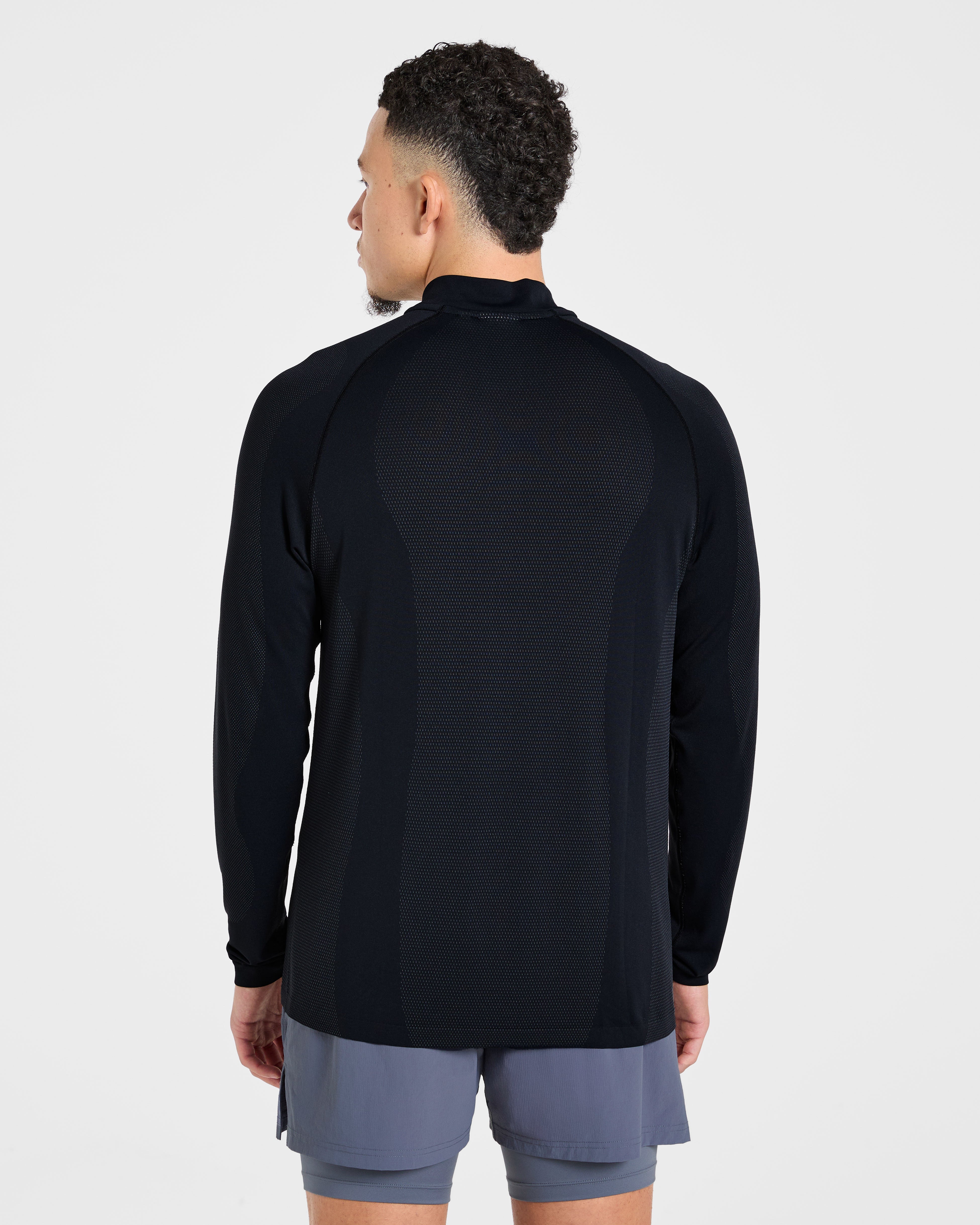 Attain Seamless 1/2 Zip Pullover - Noir