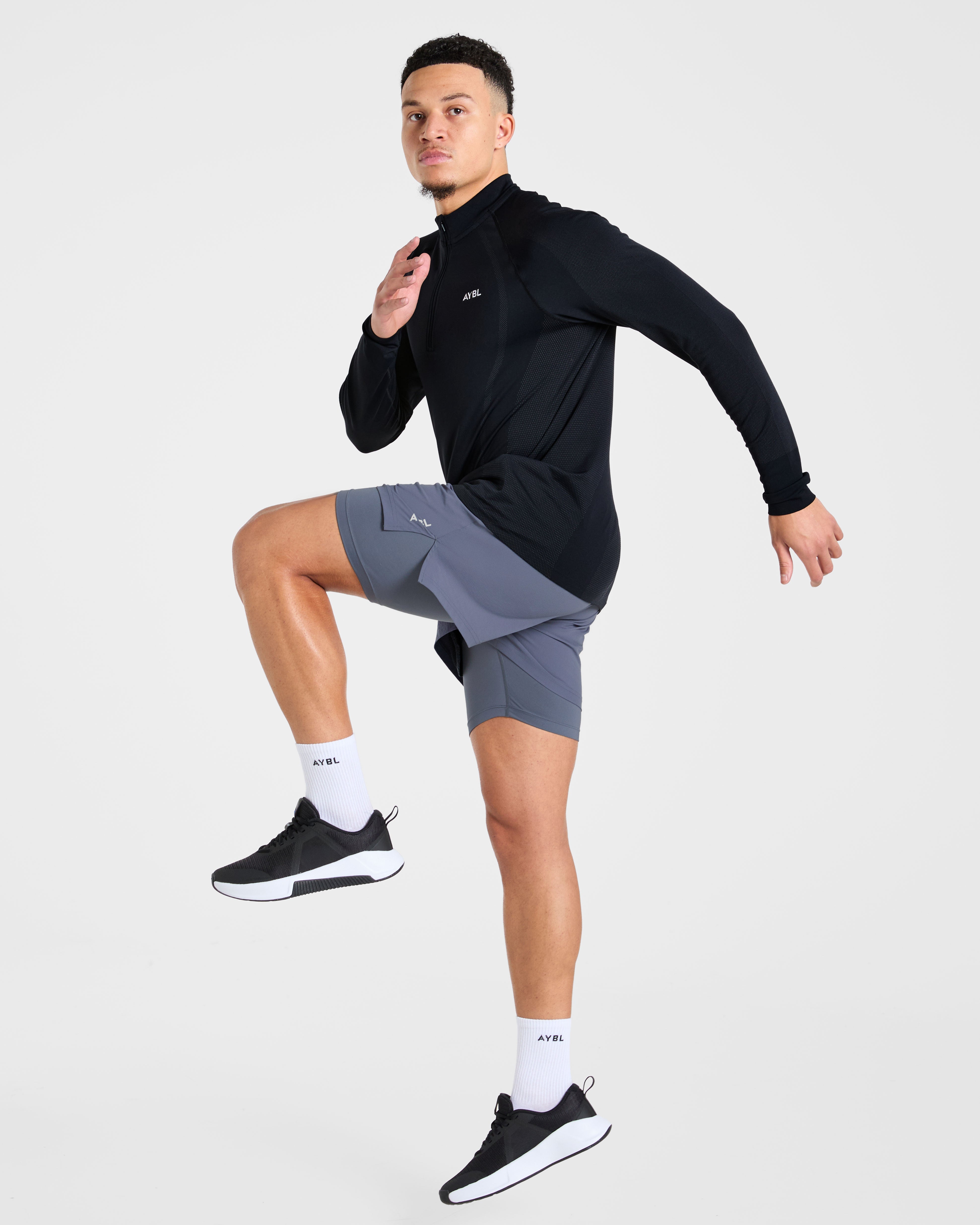 Attain Seamless 1/2 Zip Pullover - Noir