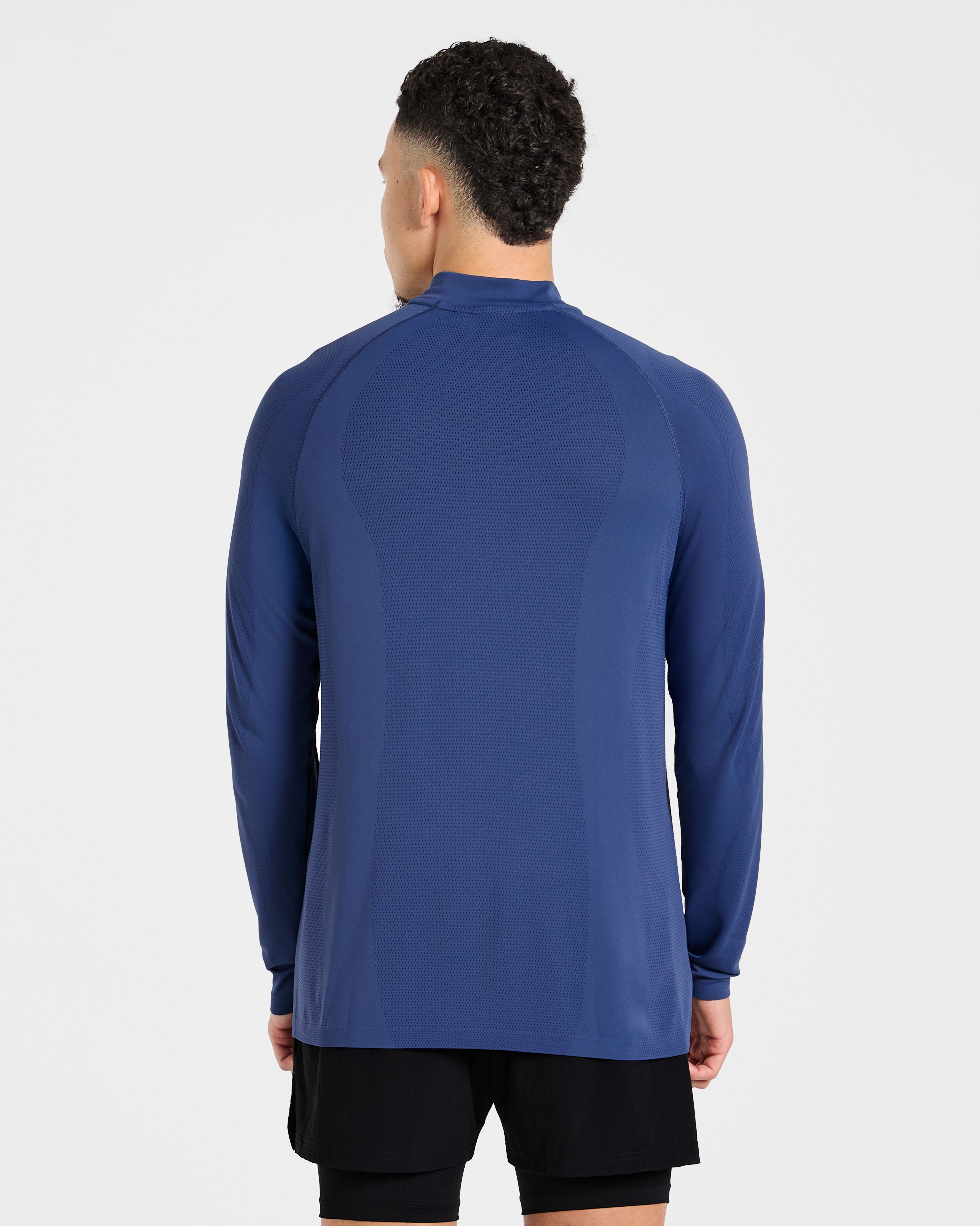 Attain Seamless 1/2 Zip Pullover - Dusky Navy