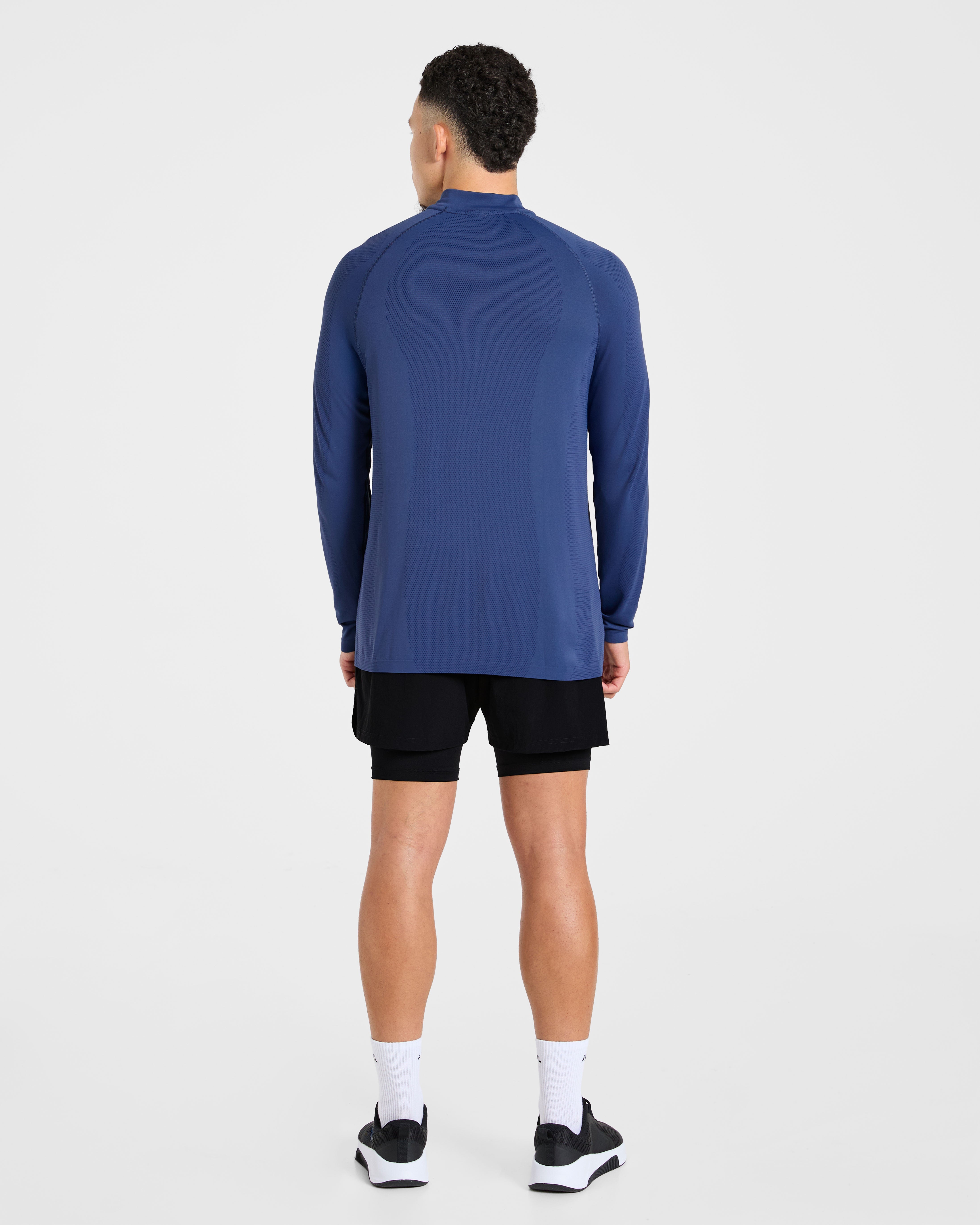 Attain Seamless 1/2 Zip Pullover - Dusky Navy