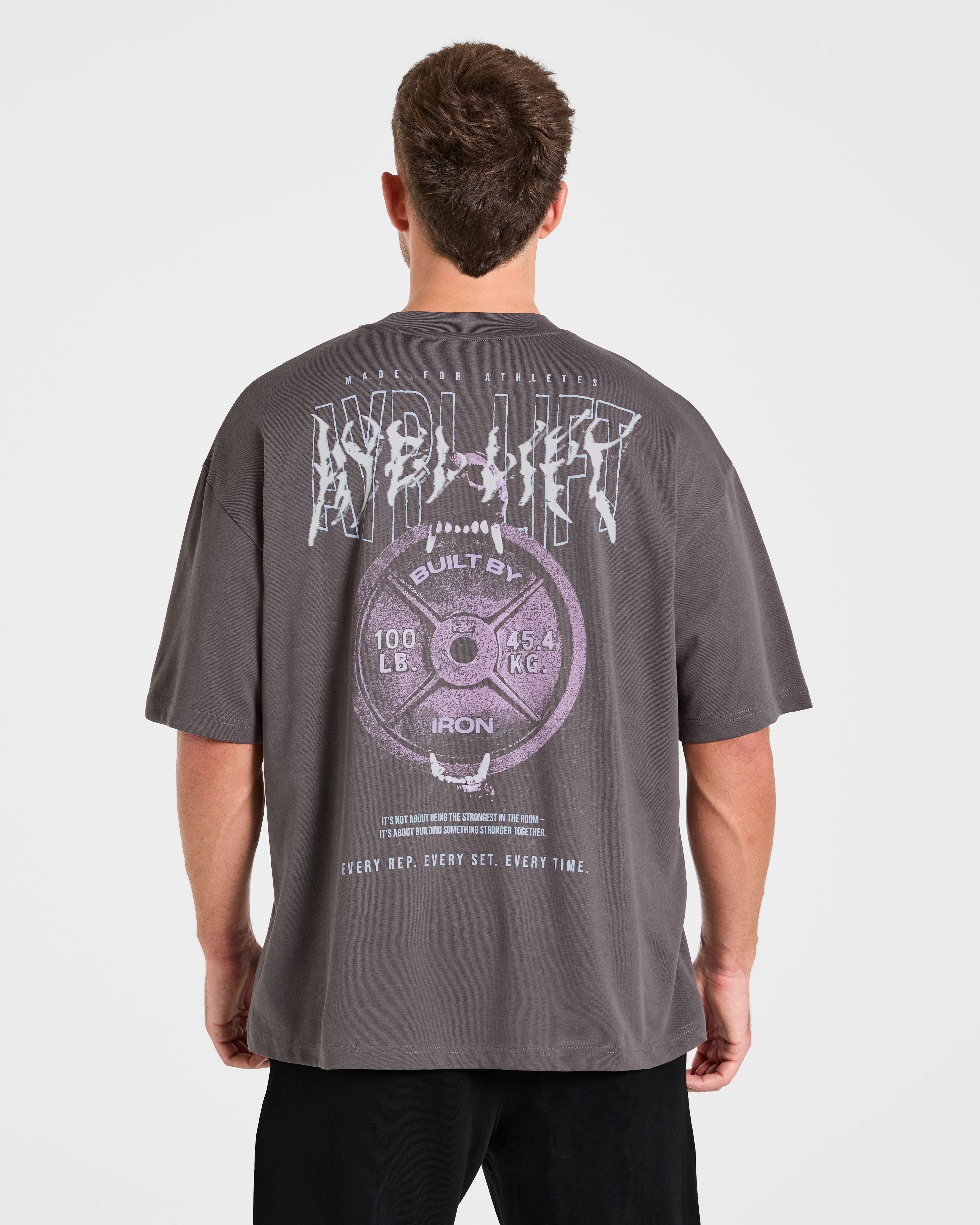 Doberman Strength Oversized T Shirt - Storm Gris