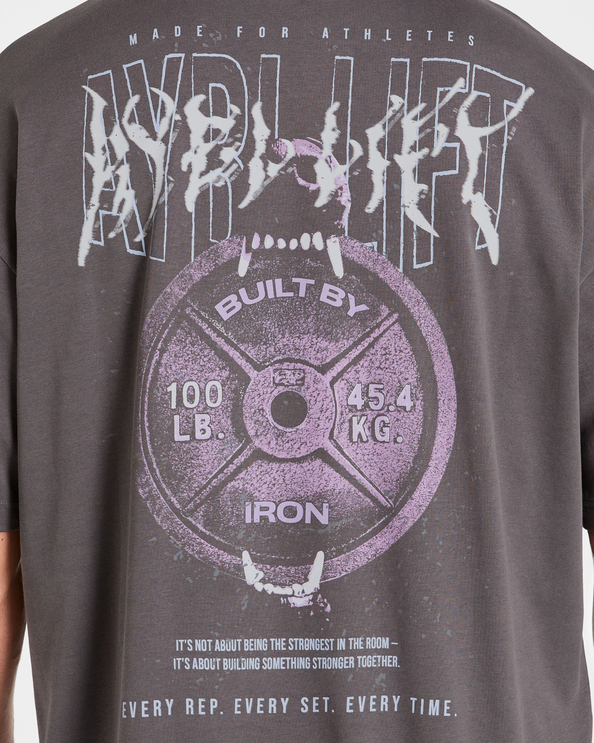 Doberman Strength Oversized T Shirt - Storm Gris