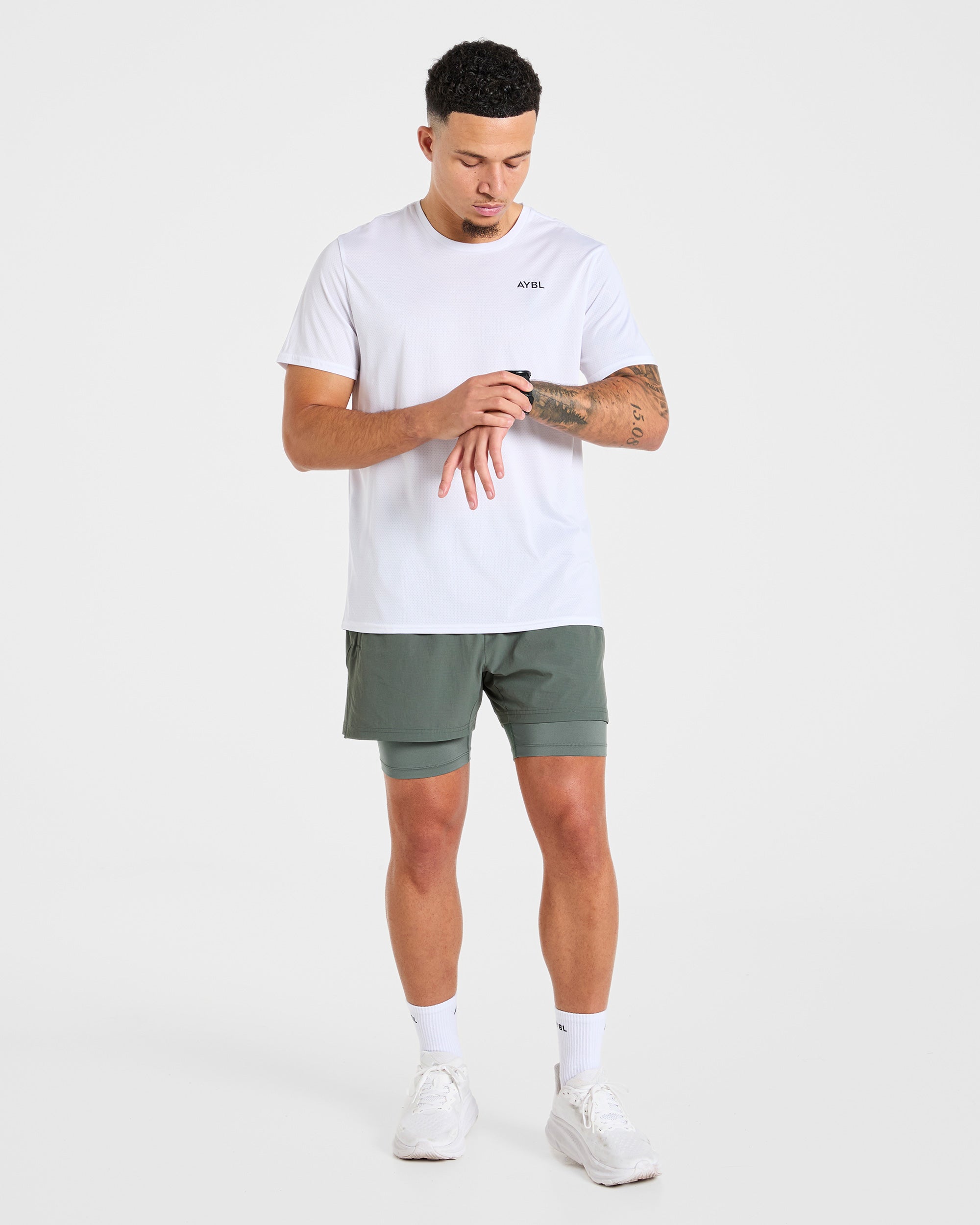 Signature 2 in 1 Shorts - Deep Olive