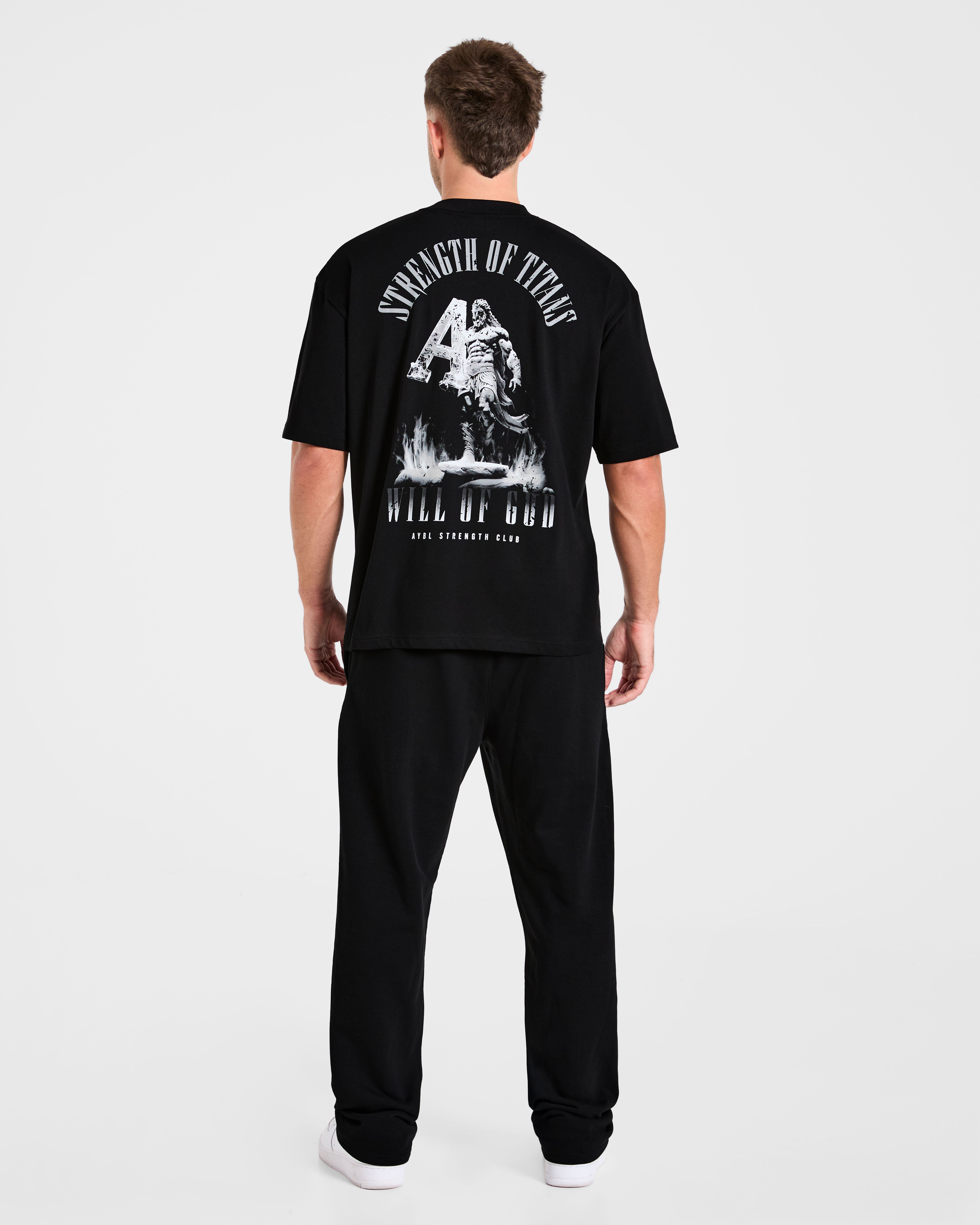 Strength Of Titans Oversized T Shirt - Noir