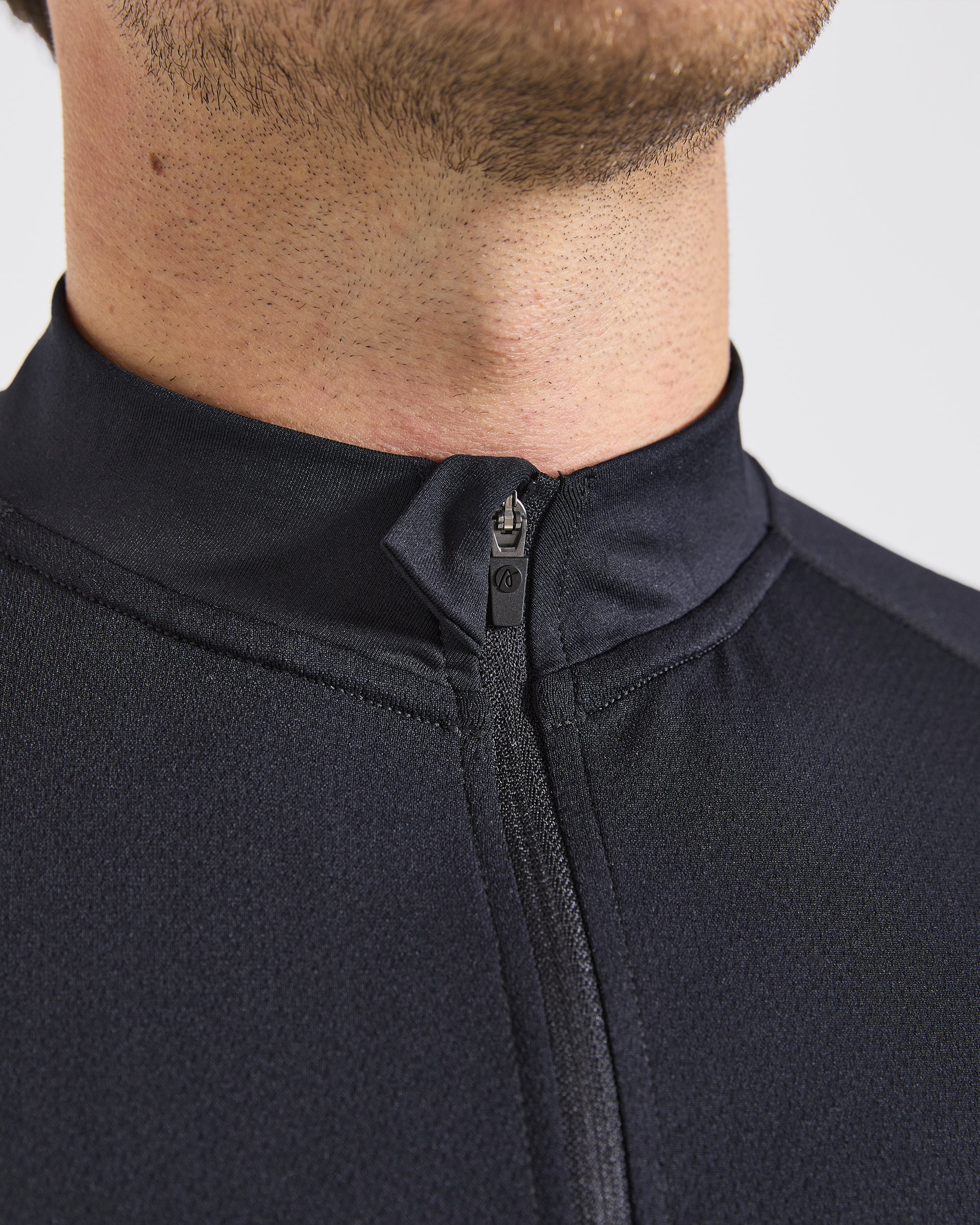 Essential Seamless 1/4 Zip Pullover - Noir