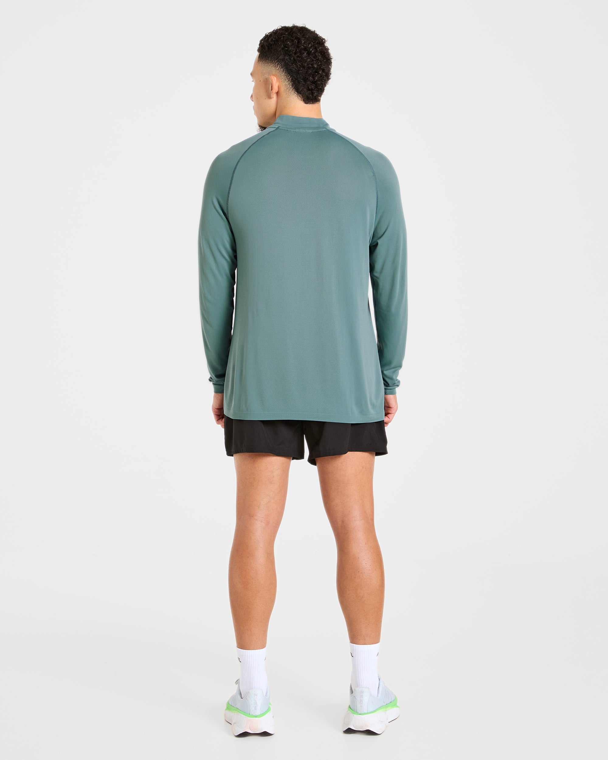 Attain Seamless 1/2 Zip Pullover - Titan Bleu