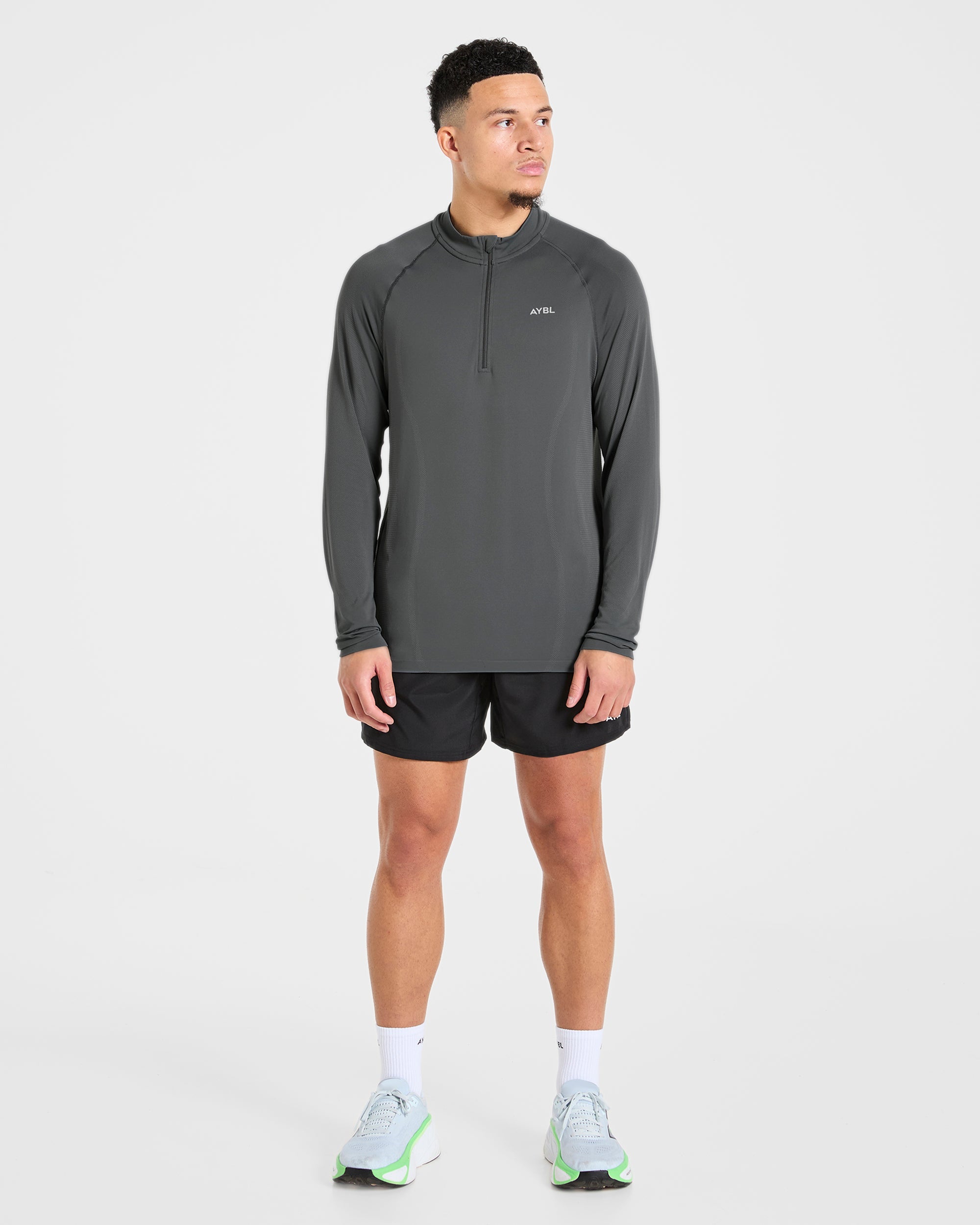 Attain Seamless 1/2 Zip Pullover - Storm Gris