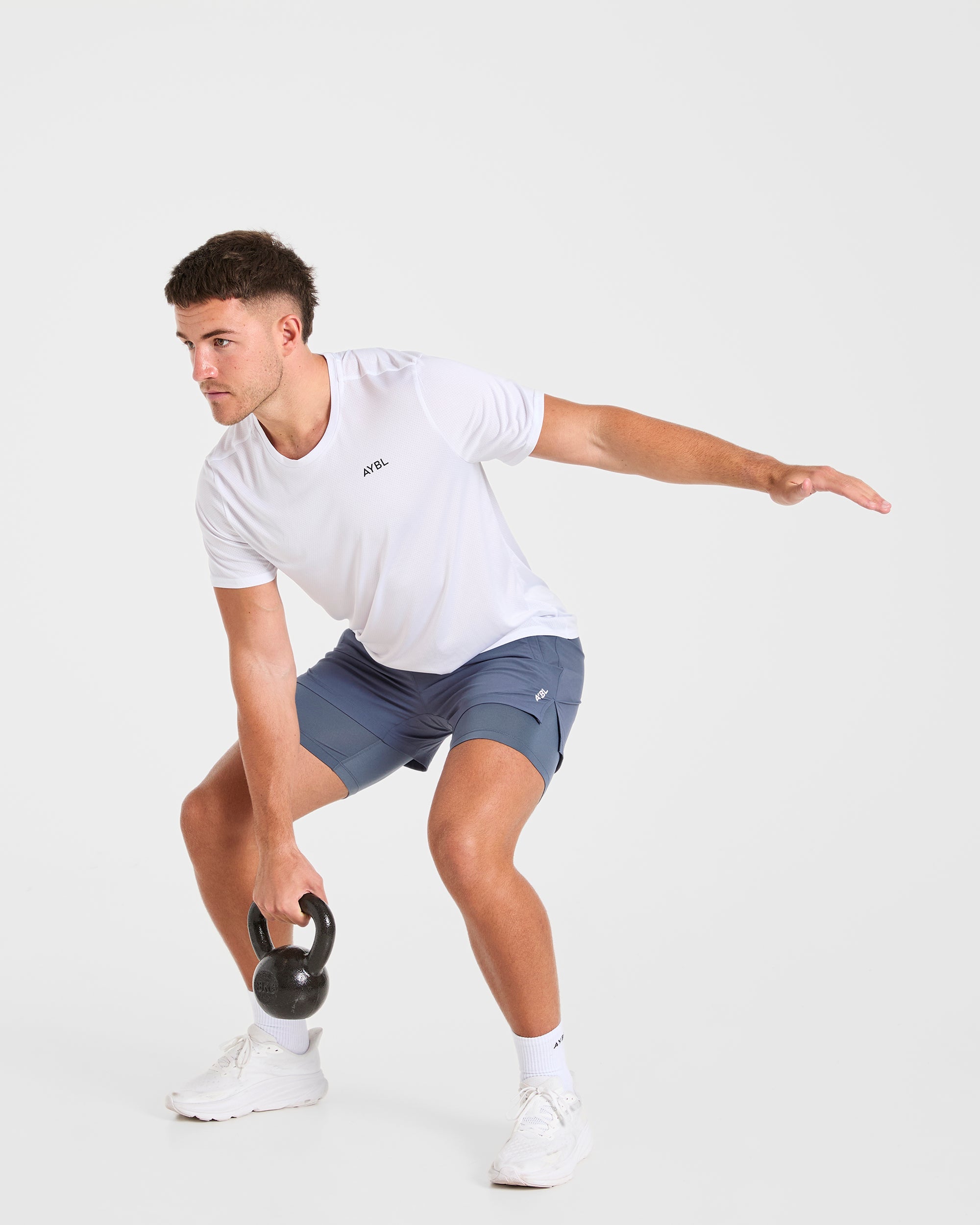 Signature 2 in 1 Shorts - Steel Bleu