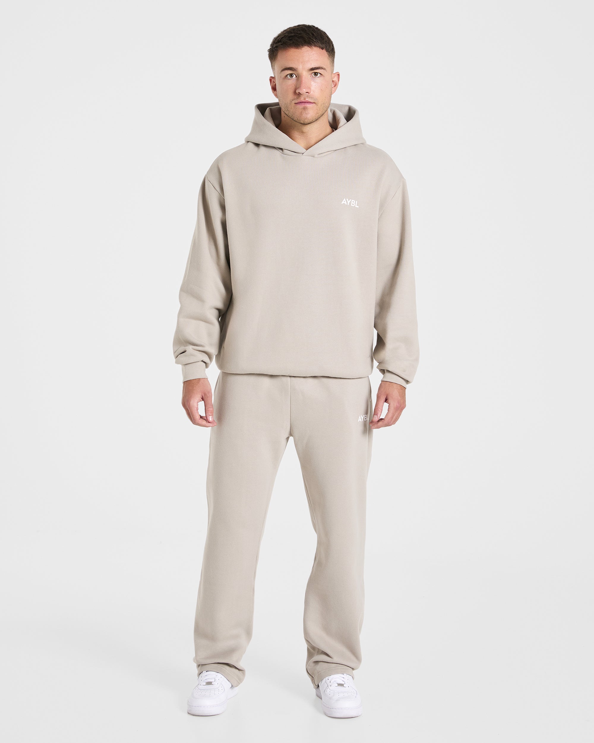 Essential Oversized Straight Leg Joggers - Stone