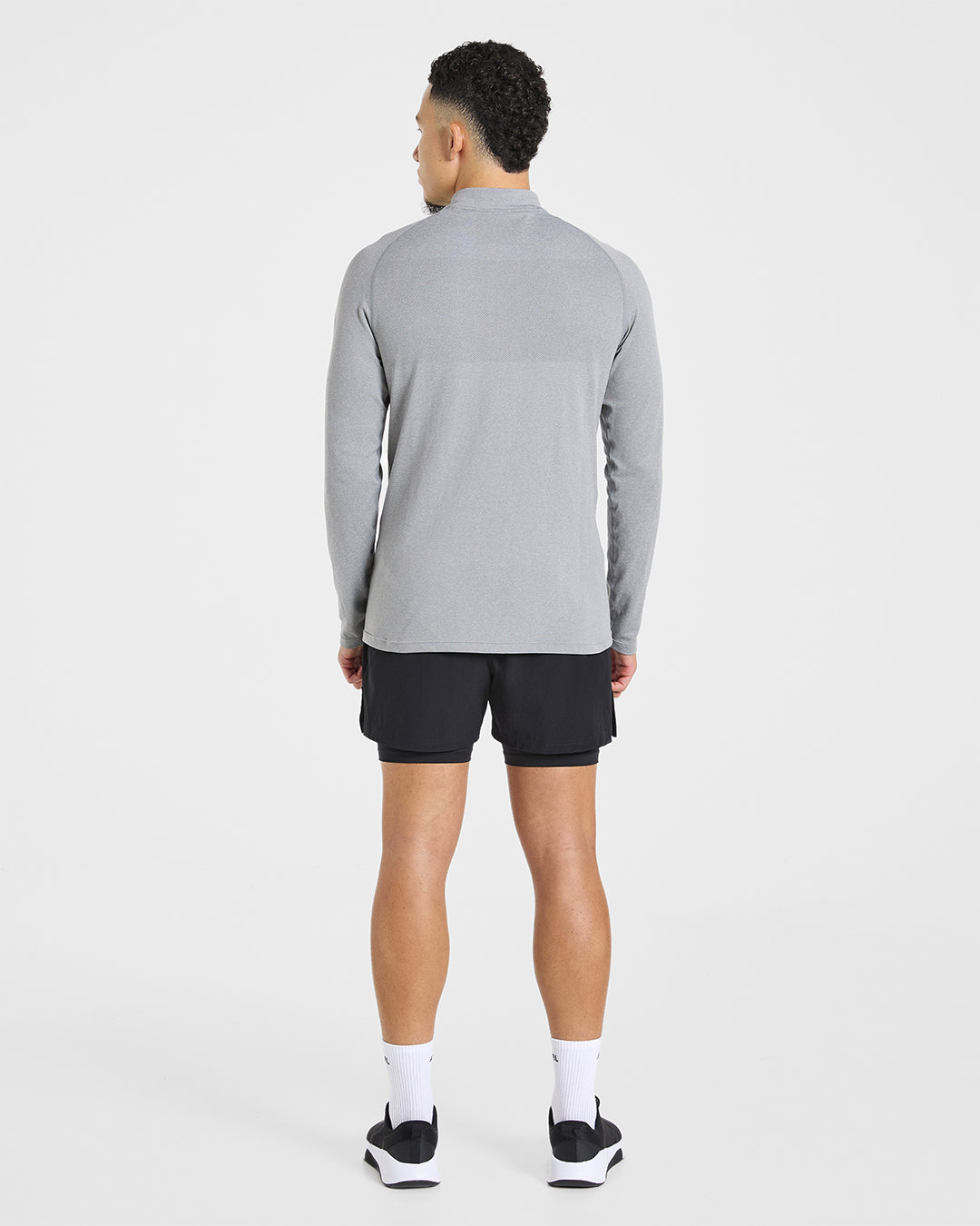 Essential Seamless 1/4 Zip Pullover - Gris Marl