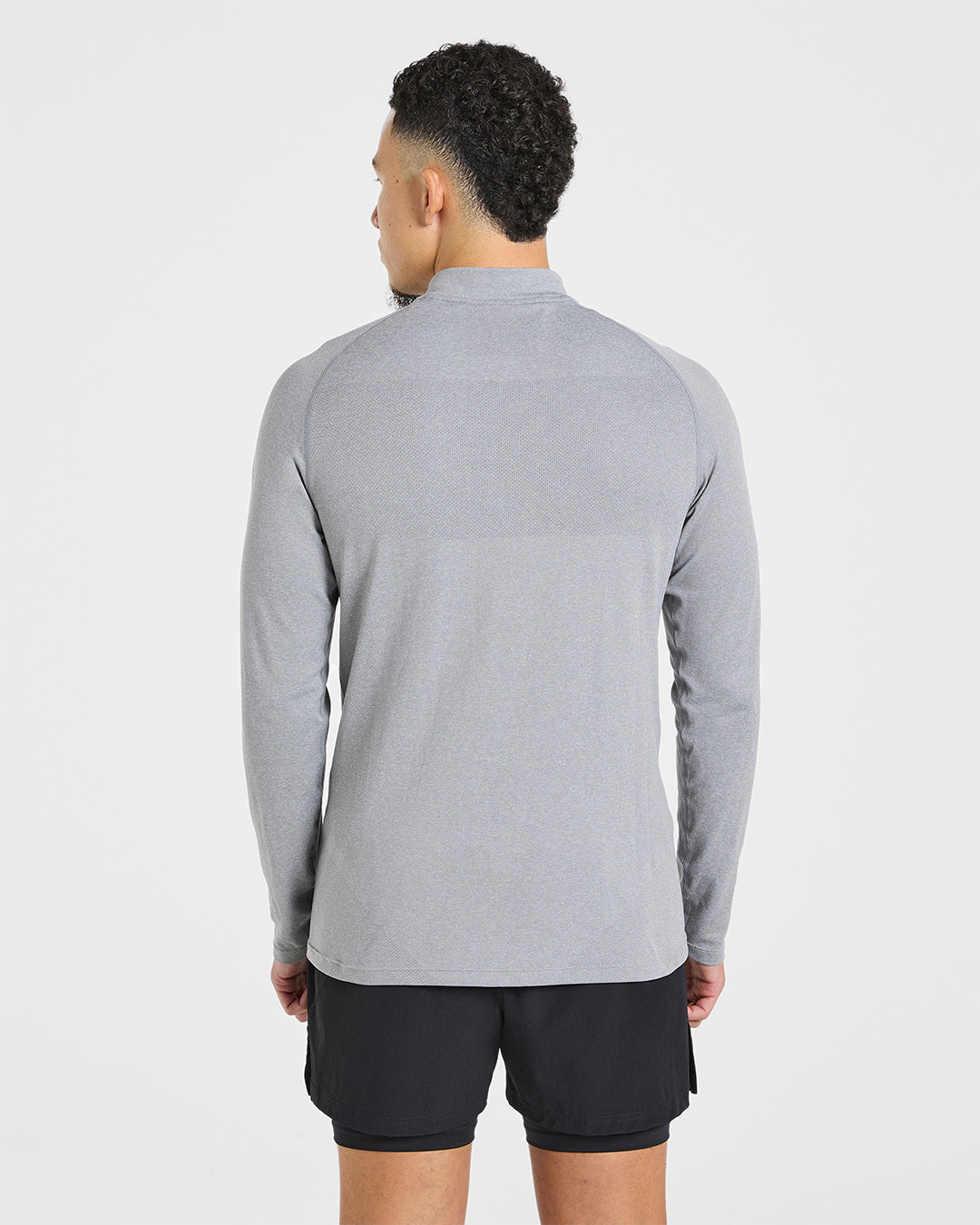 Essential Seamless 1/4 Zip Pullover - Gris Marl