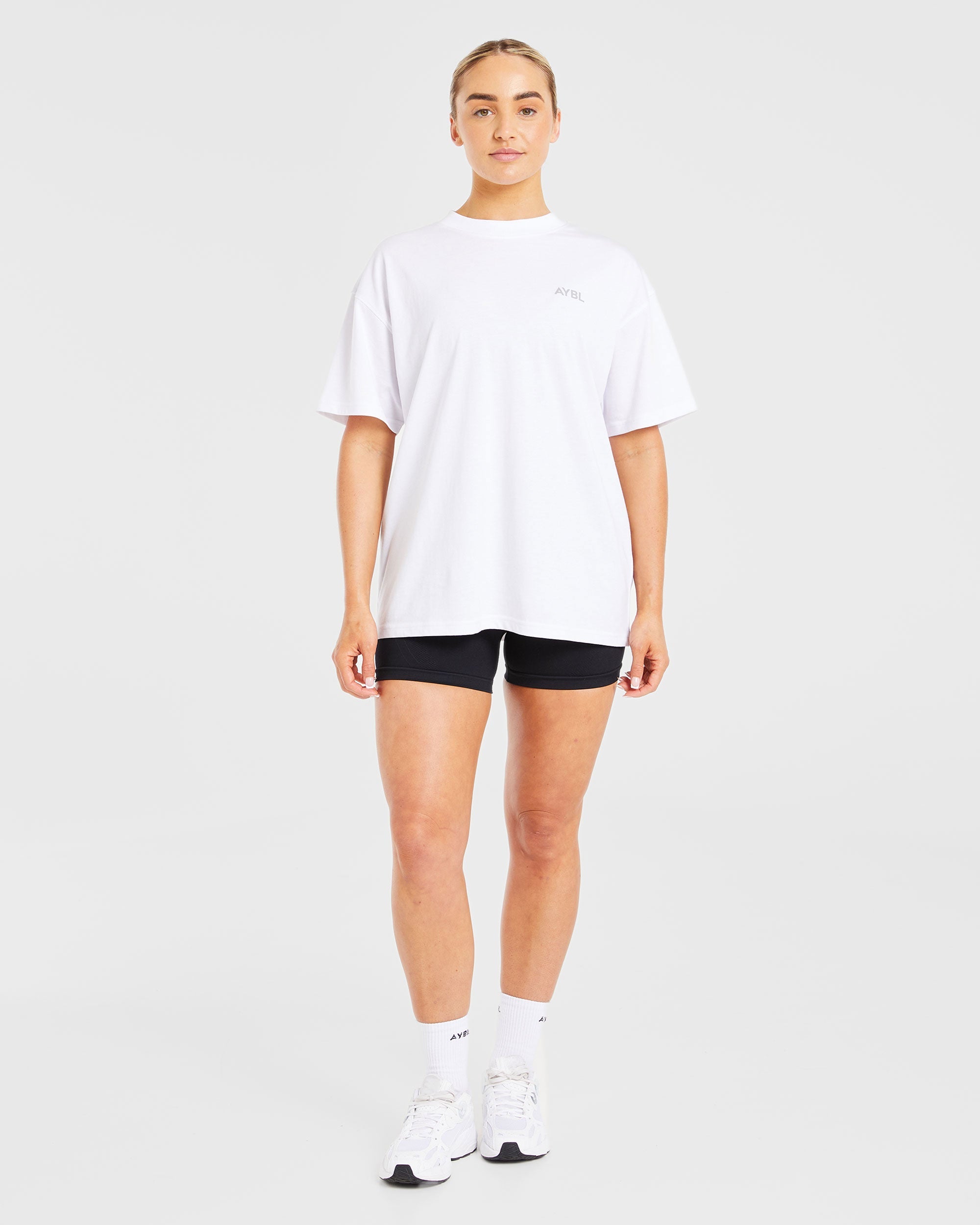 Lift Graphic Oversized T Shirt - Blanc