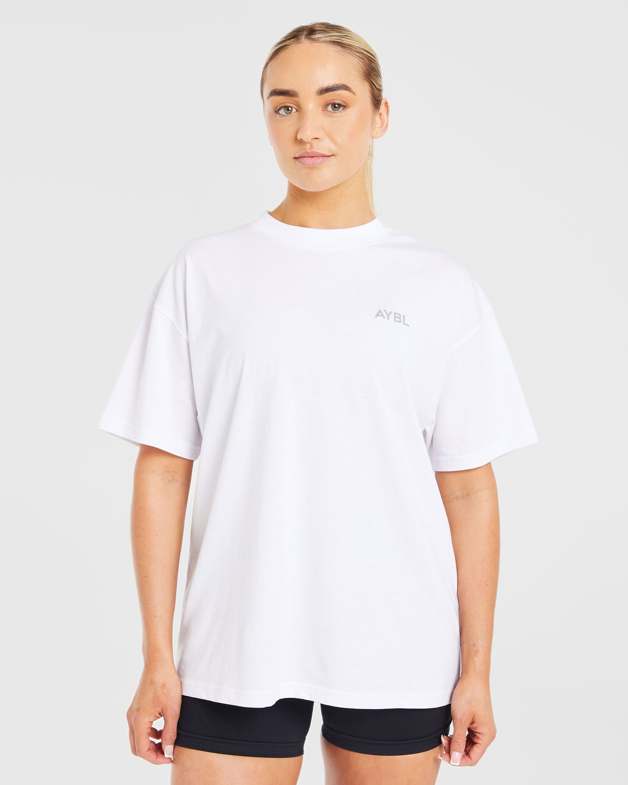 Lift Graphic Oversized T Shirt - Blanc