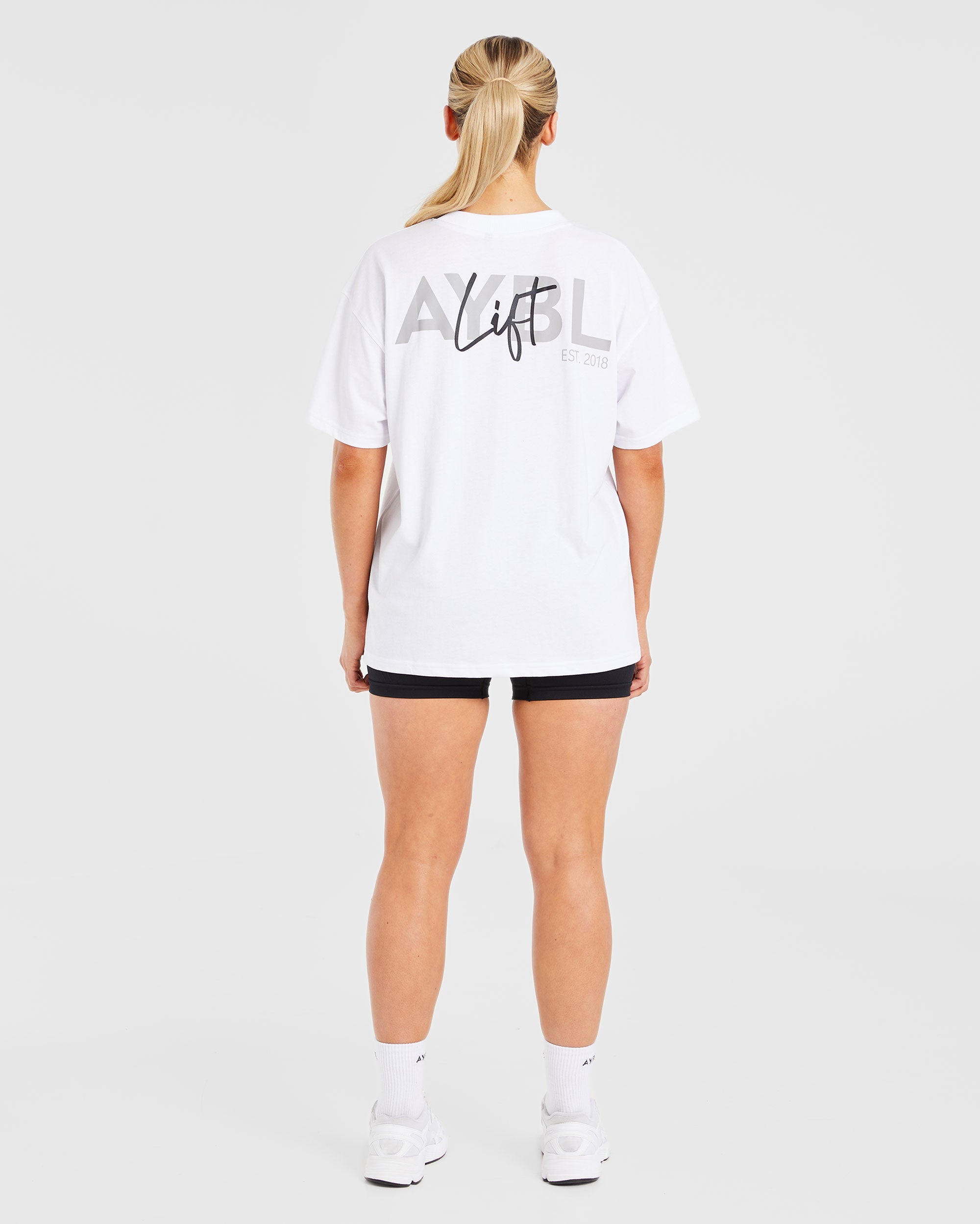 Lift Graphic Oversized T Shirt - Blanc