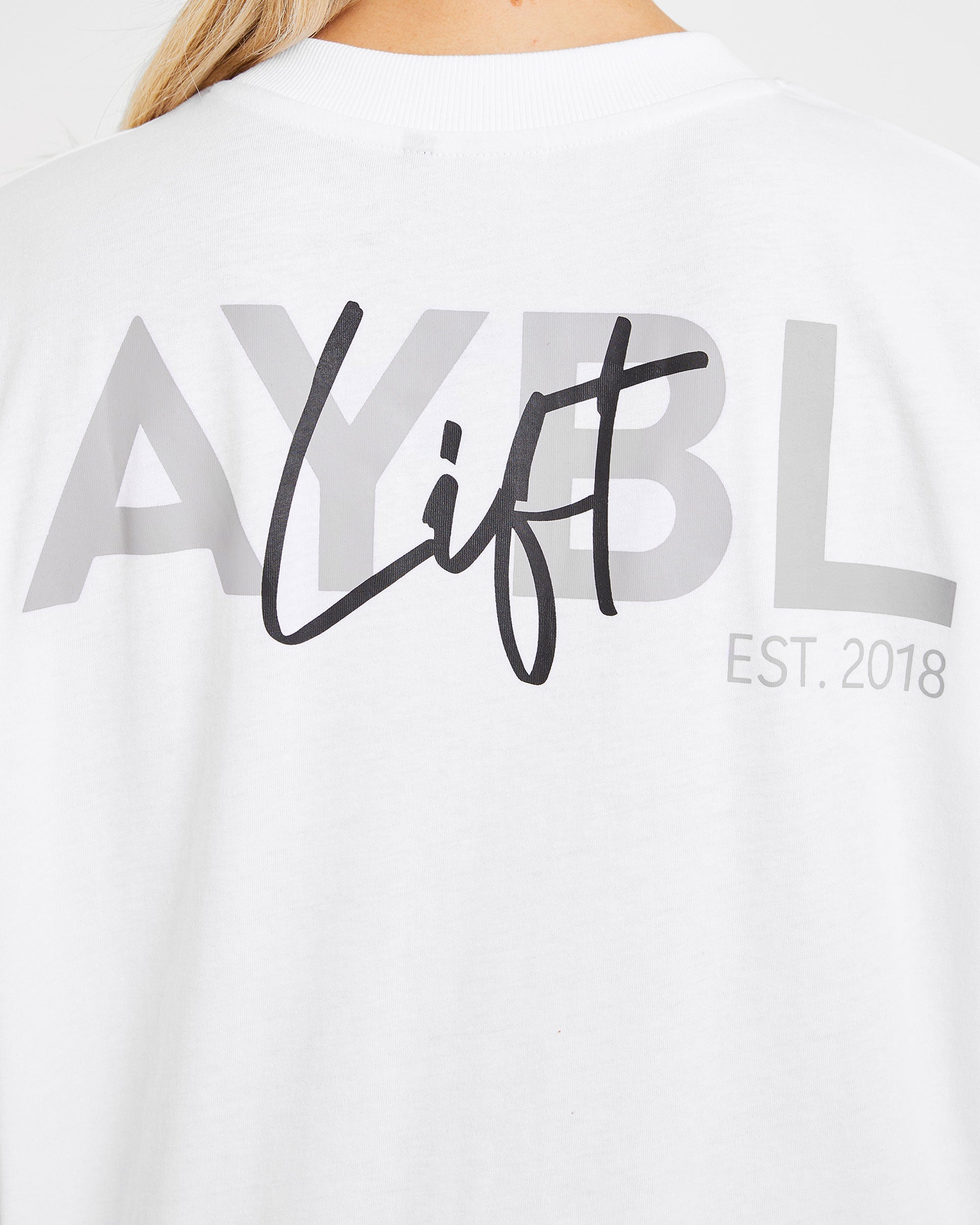 Lift Graphic Oversized T Shirt - Blanc