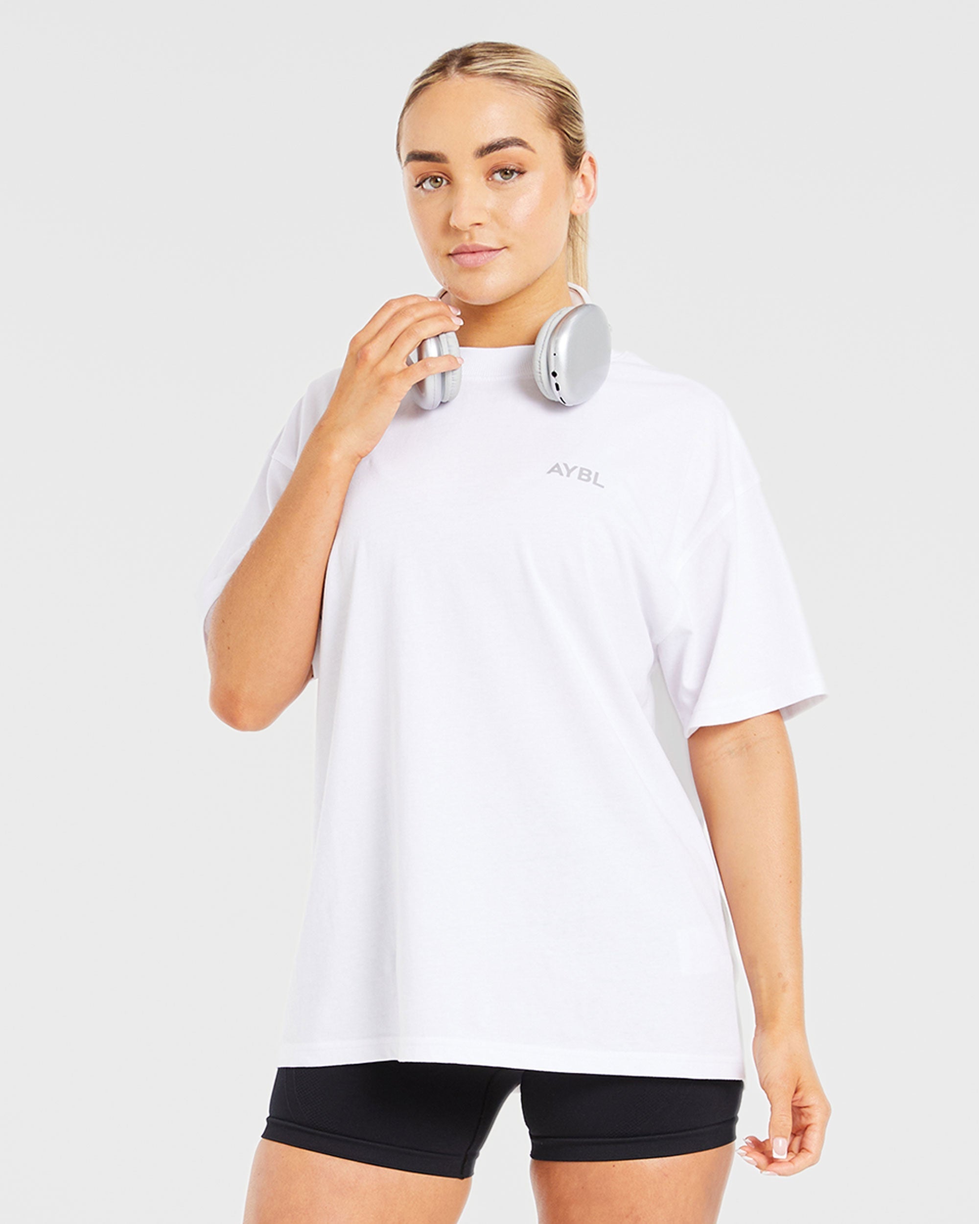 Lift Graphic Oversized T Shirt - Blanc