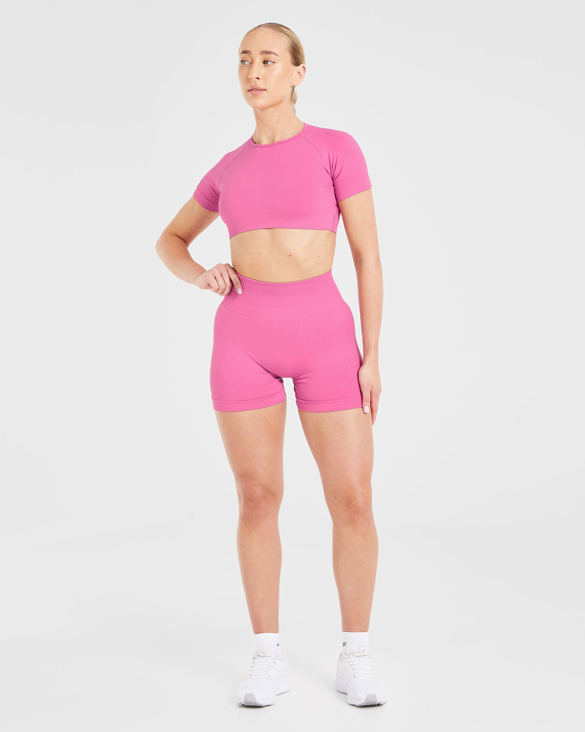 Power Seamless Crop Top - Rose