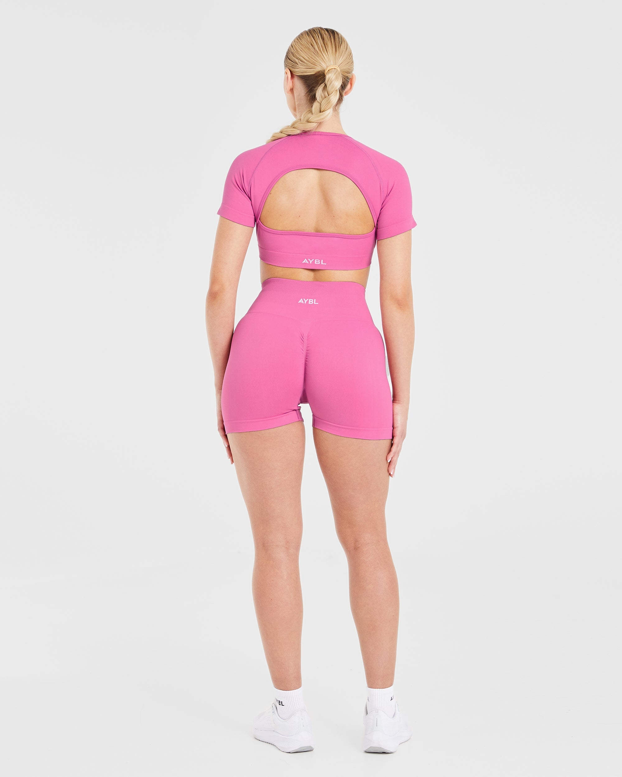 Power Seamless Crop Top - Rose