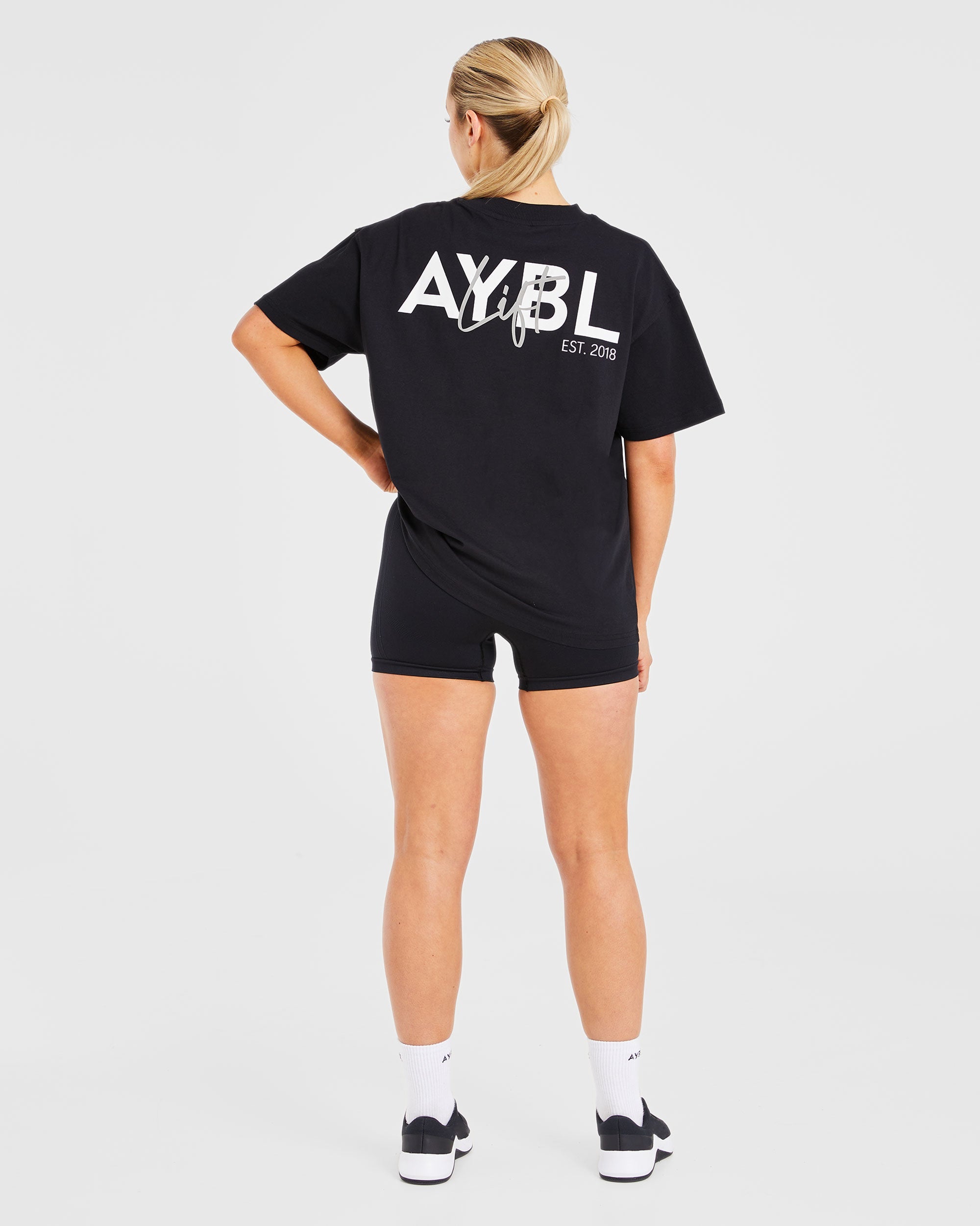 Lift Graphic Oversized T Shirt - Noir