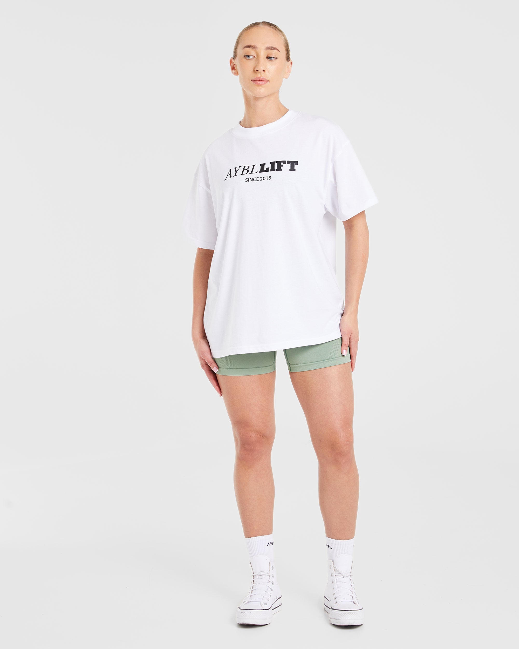 AYBL Lift Oversized T Shirt - Blanc